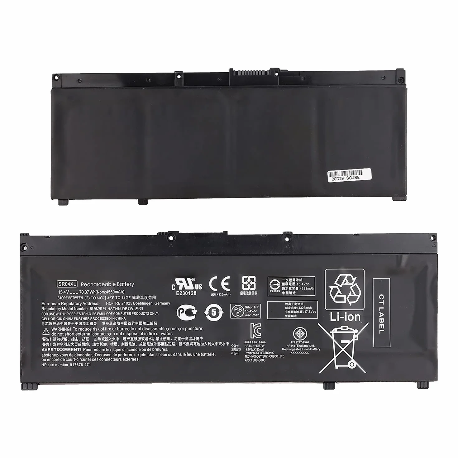 Duotipa Akumulator zamienny SR04XL kompatybilny z HP Omen 15ce00 Series HSTNN-DB7W HSTNN-IB7Z 917724-855