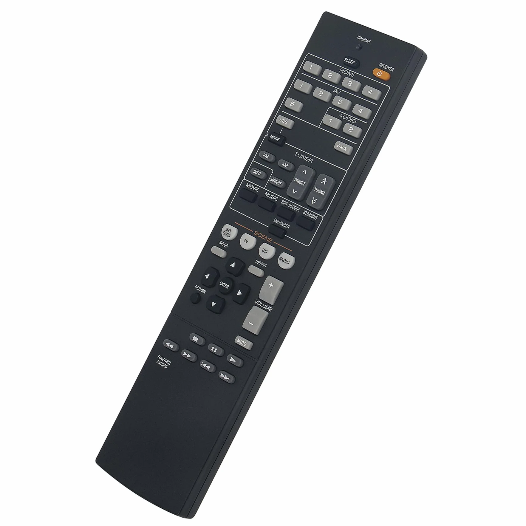 RAV463 ZA11350 Wymienny pilot do odbiornika Yamaha AV RX-V373 RX-V375BL HTR-3065 HTR3065 HTR-3066 HTR3066