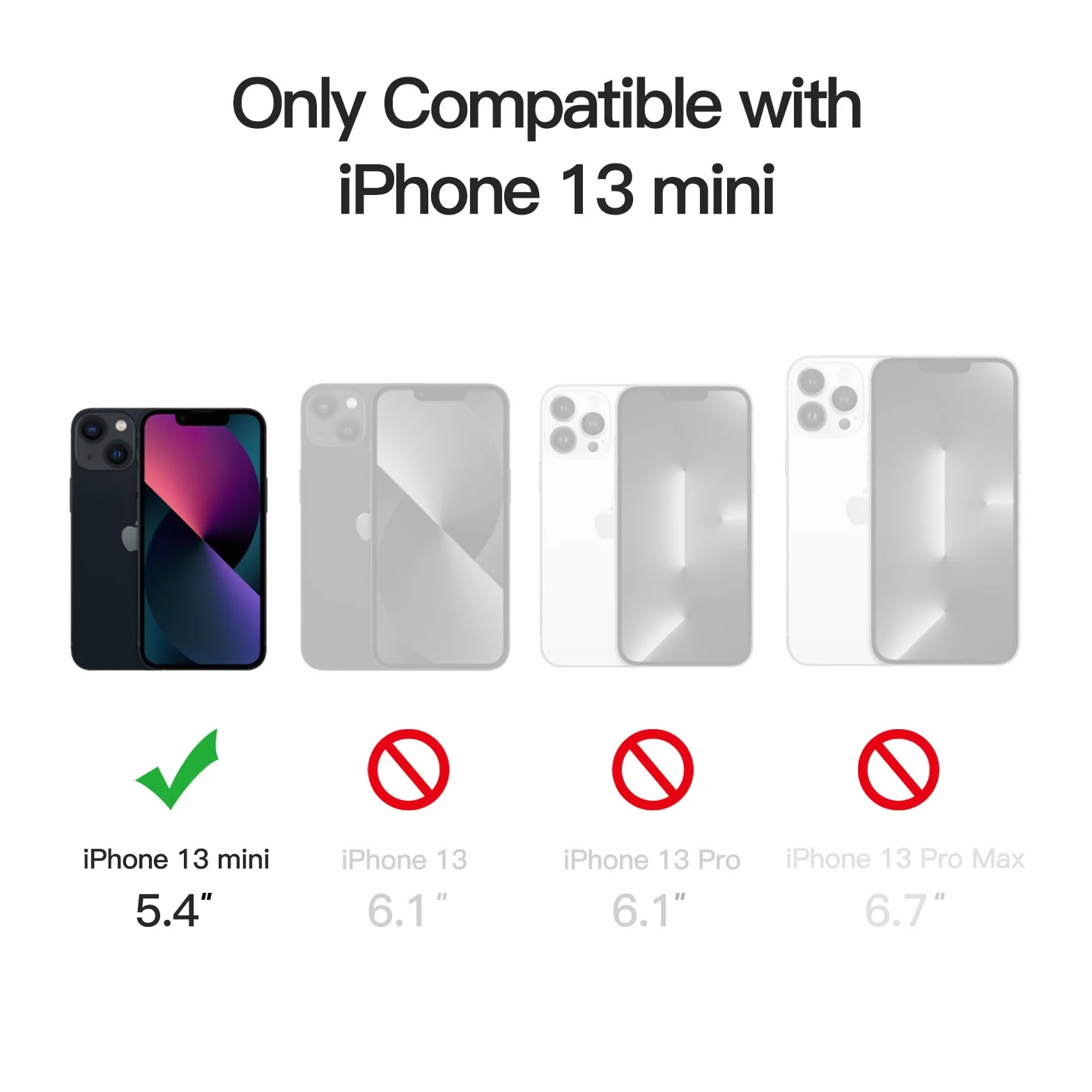 JETech Magnetyczna Etui dla iPhone 13 mini 5,4 Cala Kompatybilny z MagSafe, Półprzezroczysta Matowe Tylna Szczupły Odporny na Wstrząsy Case (Czarny)