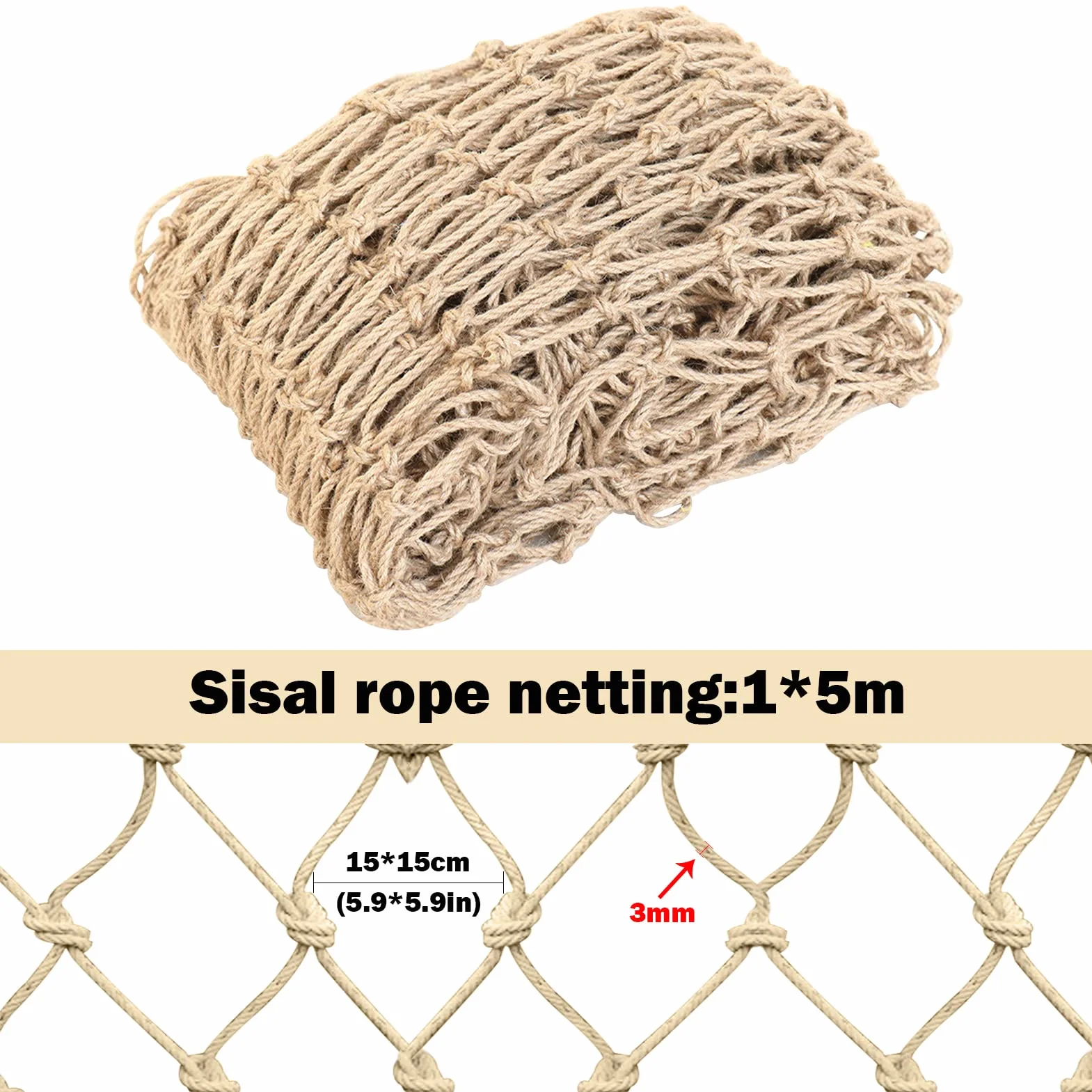 Siatka podpierająca rośliny, 1 m x 5 m – siatka z juty do roślin pnących w ogrodzie, naturalna siatka na podpory dla roślin pnących, siatka ogrodowa na ogórki i pomidory