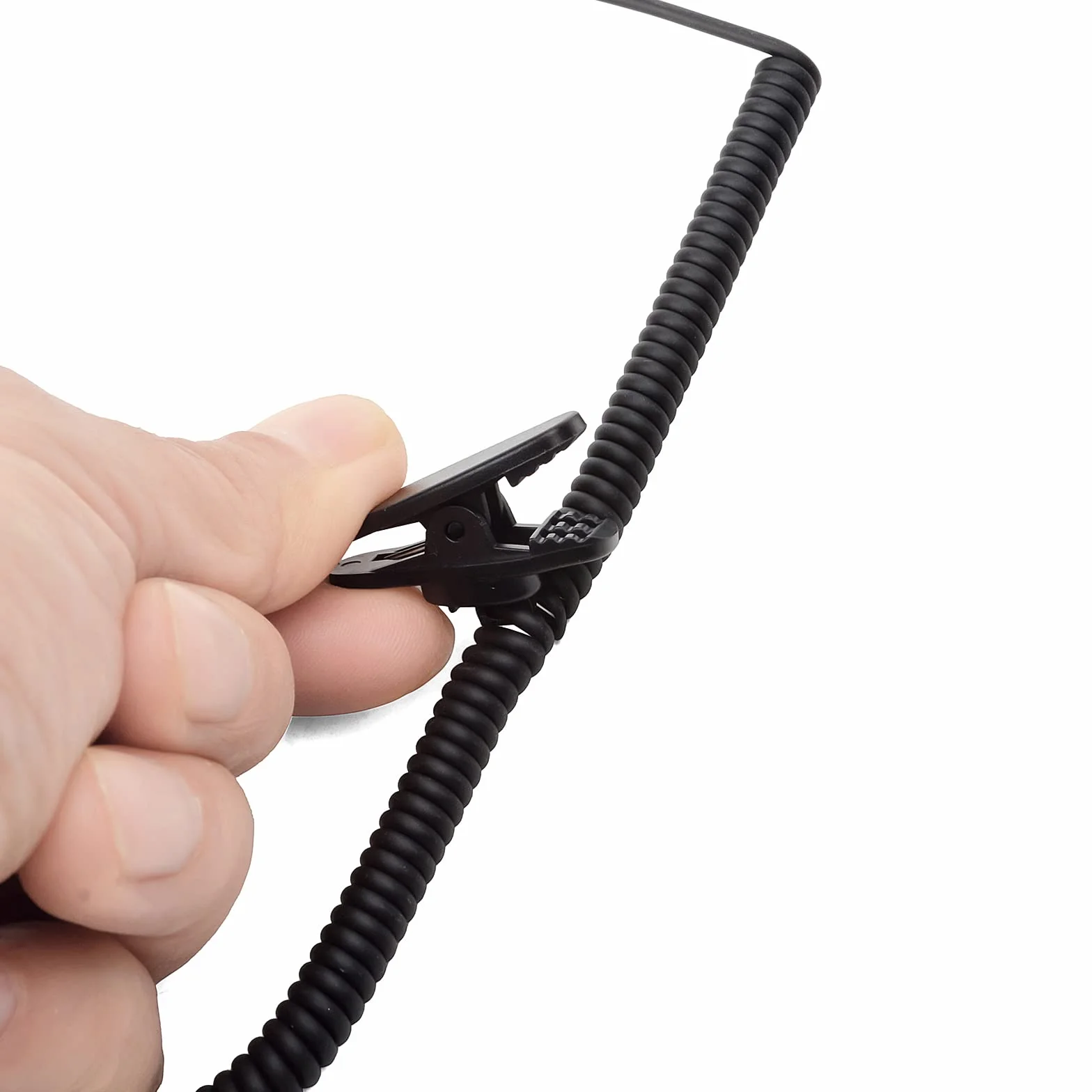 UAYESOK 3,5 mm odbiór/słuchaj tylko słuchawek, policyjny głośnik w kształcie litery C, mikrofon bezpieczeństwa z gniazdem 3,5 mm, gniazdo audio do radia Ham Radio, Walkie Talkie
