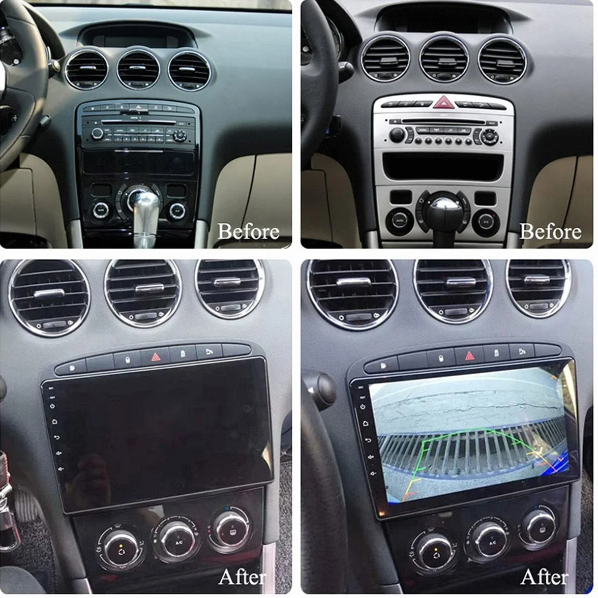 GPS dla kierowców ciężarówek komercyjny system nawigacji, bezpłatna aktualizacja mapy, 9-calowy ekran dotykowy Bluetooth HD GPS dla pojazdów dla PEUGEOT 408 2010-2016