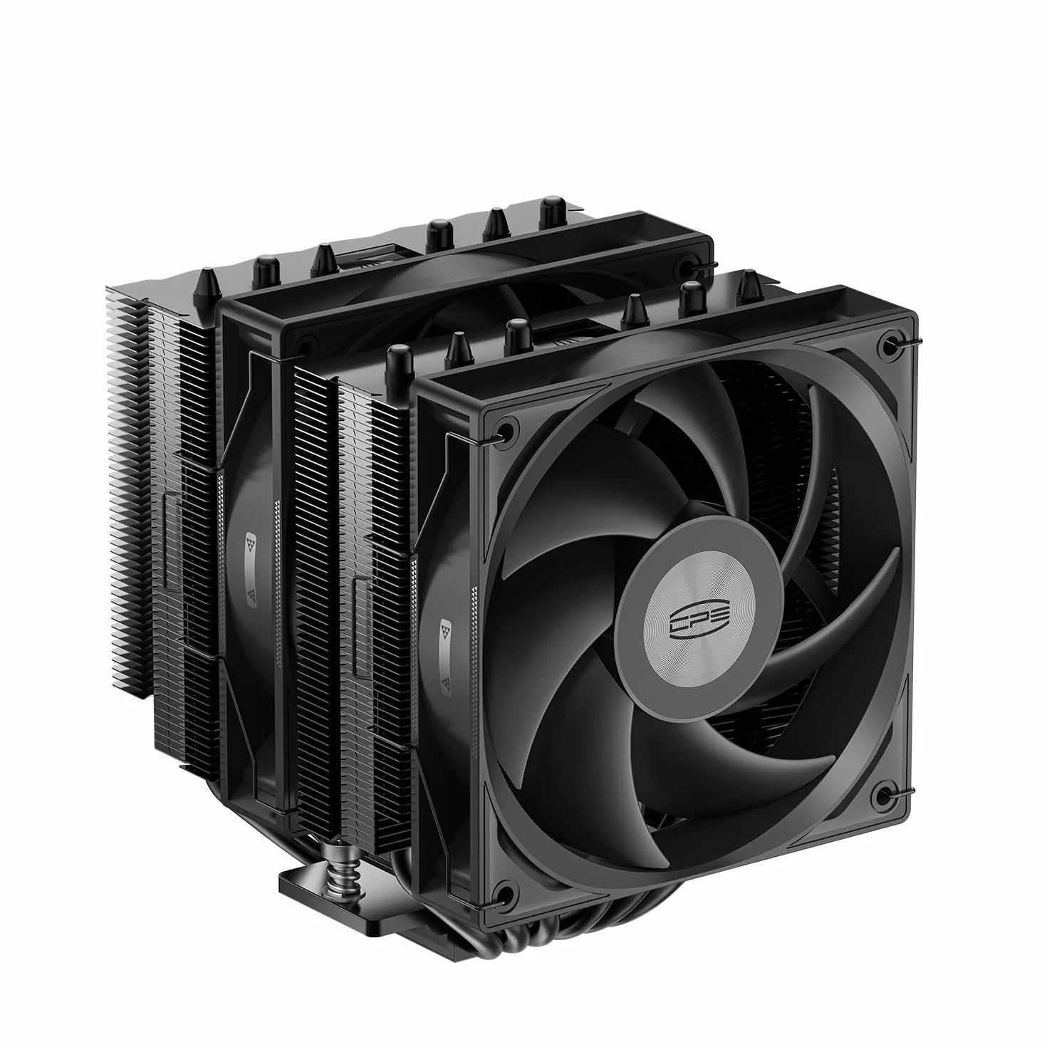 PCCOOLER RT720 BK Chłodzenie CPU typu Dual-Tower, 7×6mm rurki cieplne, wentylator 120mm PWM hydrauliczny, uchwyt przeciw odkształceniom, miedziana baza, kompatybilny z Intel i AMD