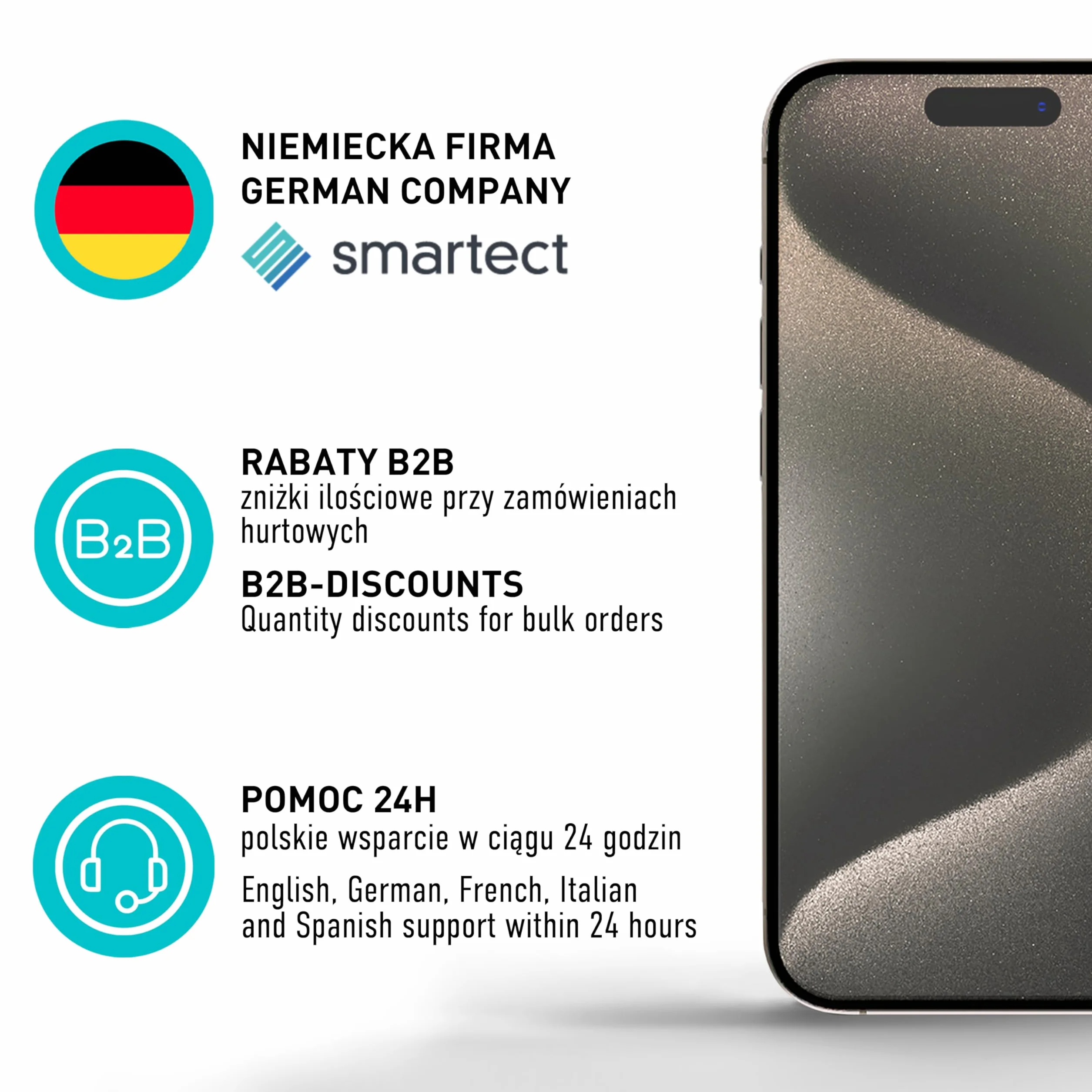 smartect Szkło Hartowane [3 Sztuki, Clear] dla Garmin Forerunner 45 / 45s / 55, Szklana Ochrona Ekranu 9H, Ochraniacz Ekranu bez Pęcherzyków, Bez Odcisków palców