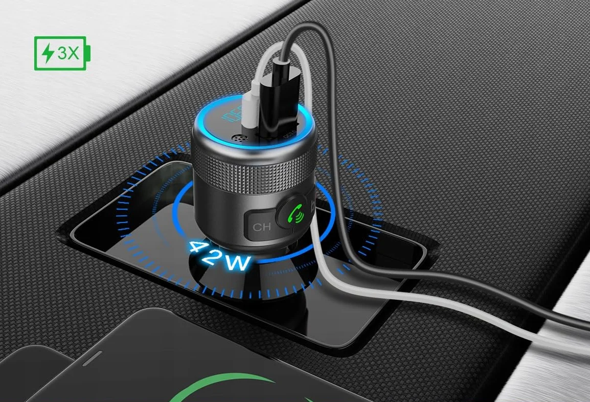 BLOW Transmiter FM bluetooth QC 3.0 + PD 3.0 BASS