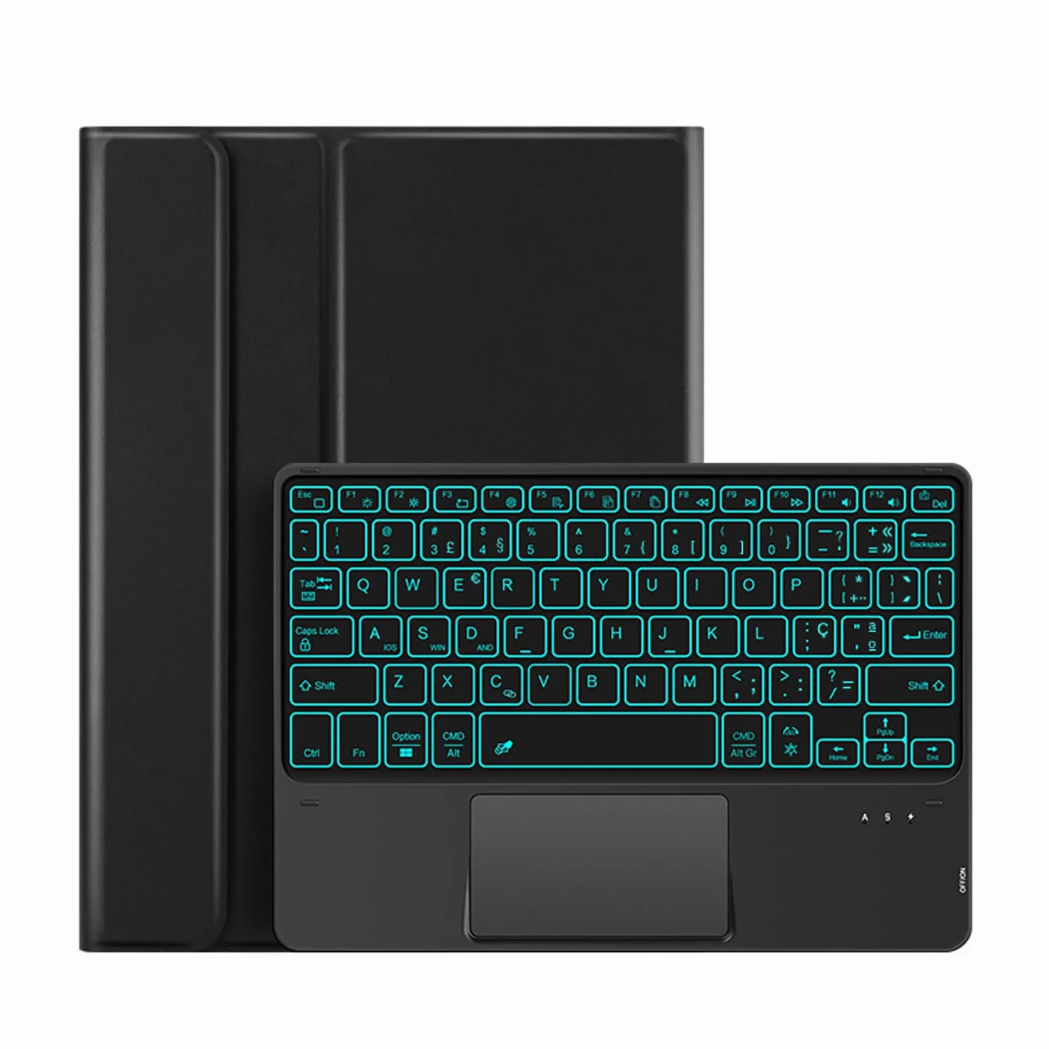Etui z Klawiaturą do Redmi Pad SE 11" 2023, 7 Kolorów Podświetlenia, Magnetyczna Odłączana Klawiatura Bezprzewodowa z Uchwytem Na Rysik S Pen