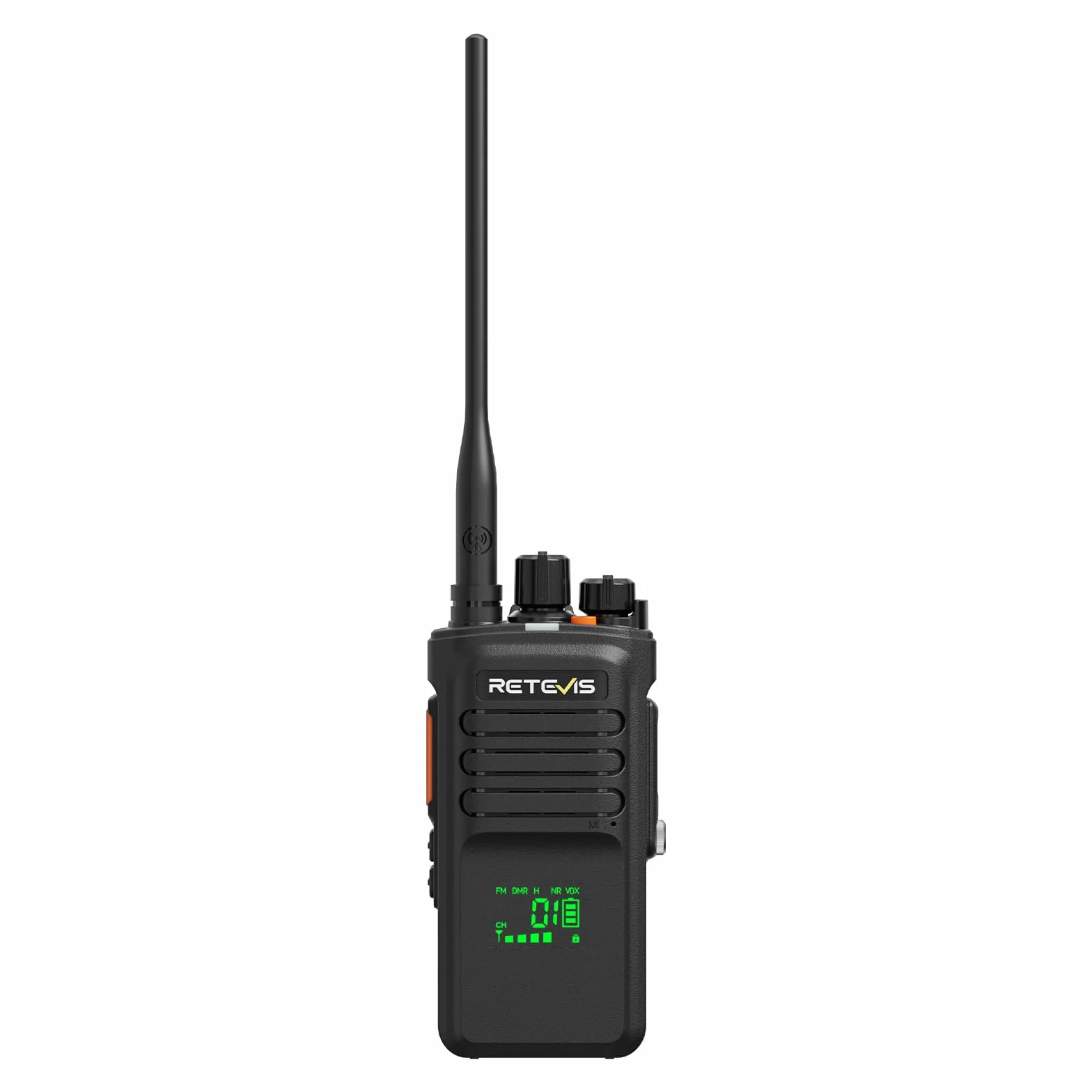 Retevis NR40 Krótkofalówki dla Dorosłych, Radiotelefon DMR Dalekiego Zasięgu, Wodoszczelność IP67, 2800 mAh, Czysta jakość Dźwięku, Wytrzymałe Radio dla Logistycznych (Czarne, 1 Opakowanie)
