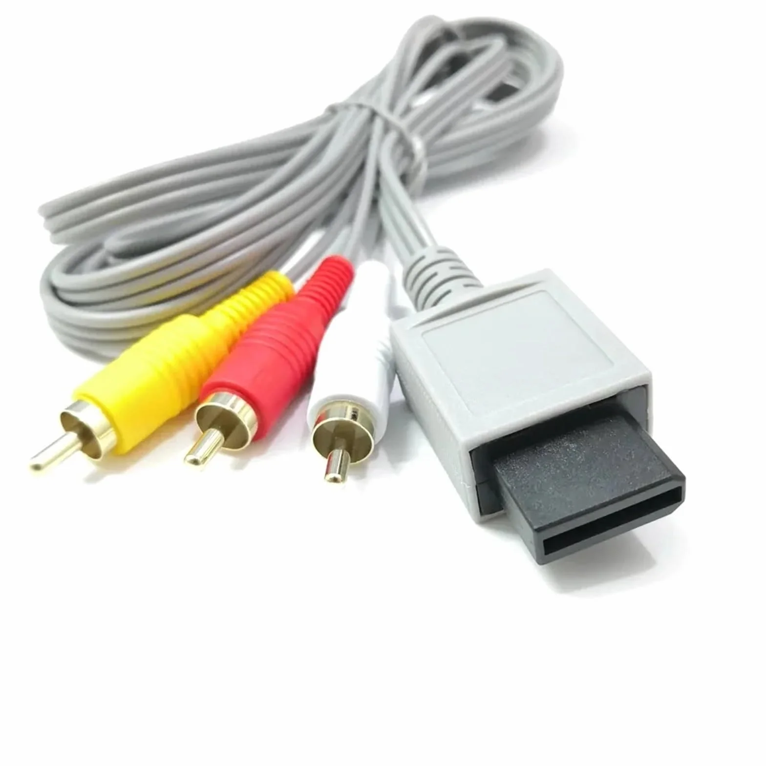 1,8 m kabel 3 do konsoli Nintendo Wii, pozłacany kompozytowy kabel audio i wideo AV 480p.