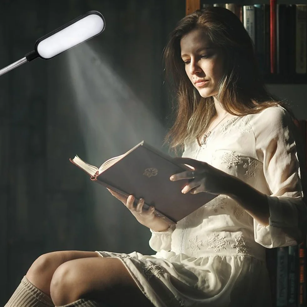 Cerioll Elastyczna lampa LED USB, 2 szt. Lampa LED USB do klawiatury komputerowej, lampka do czytania, elastyczna szyjka gęsi, do klawiatury laptopa