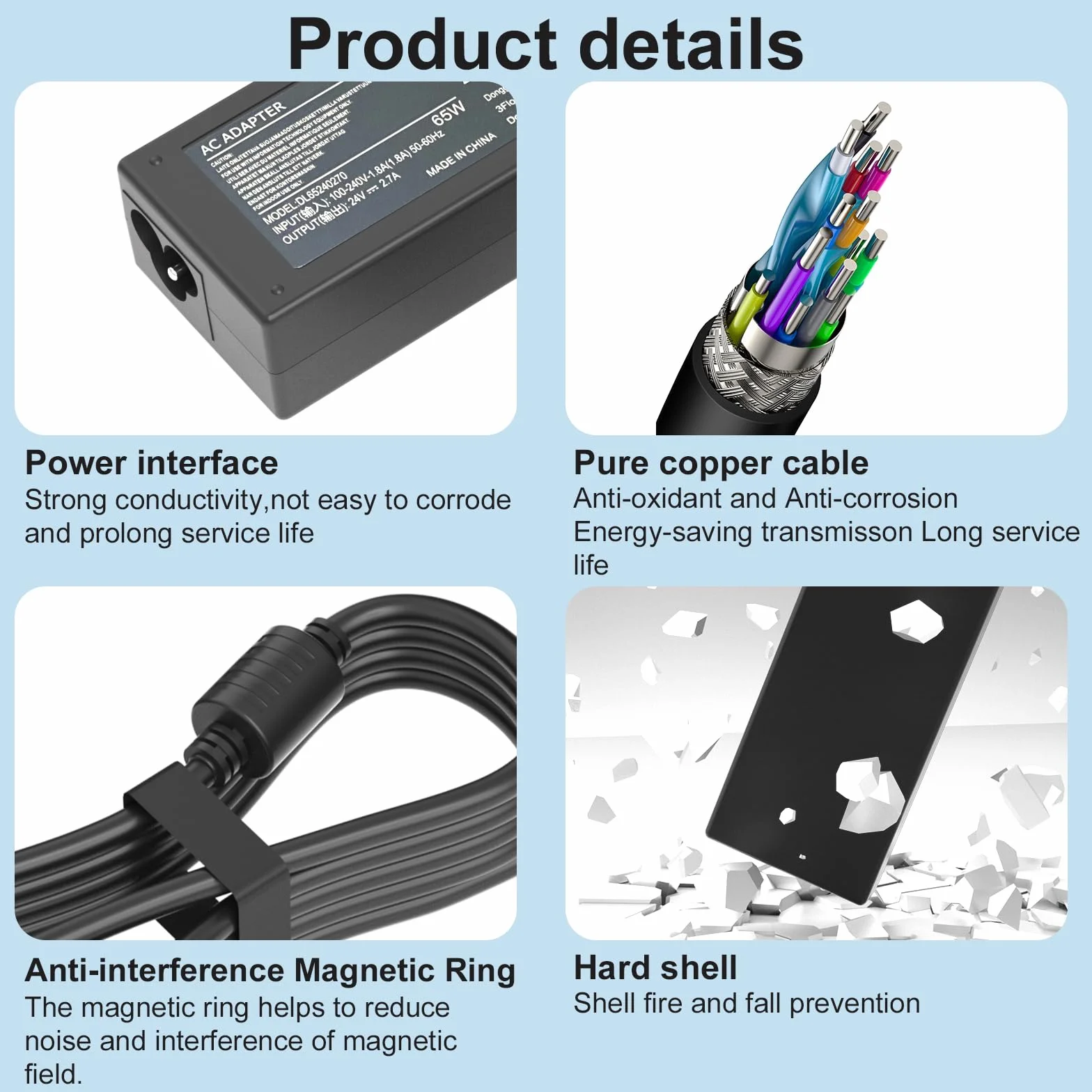 Logitech 24V Power Adapter for G920 G29 G923 G940 G25 G27 Driving Force GT Racing Wheel