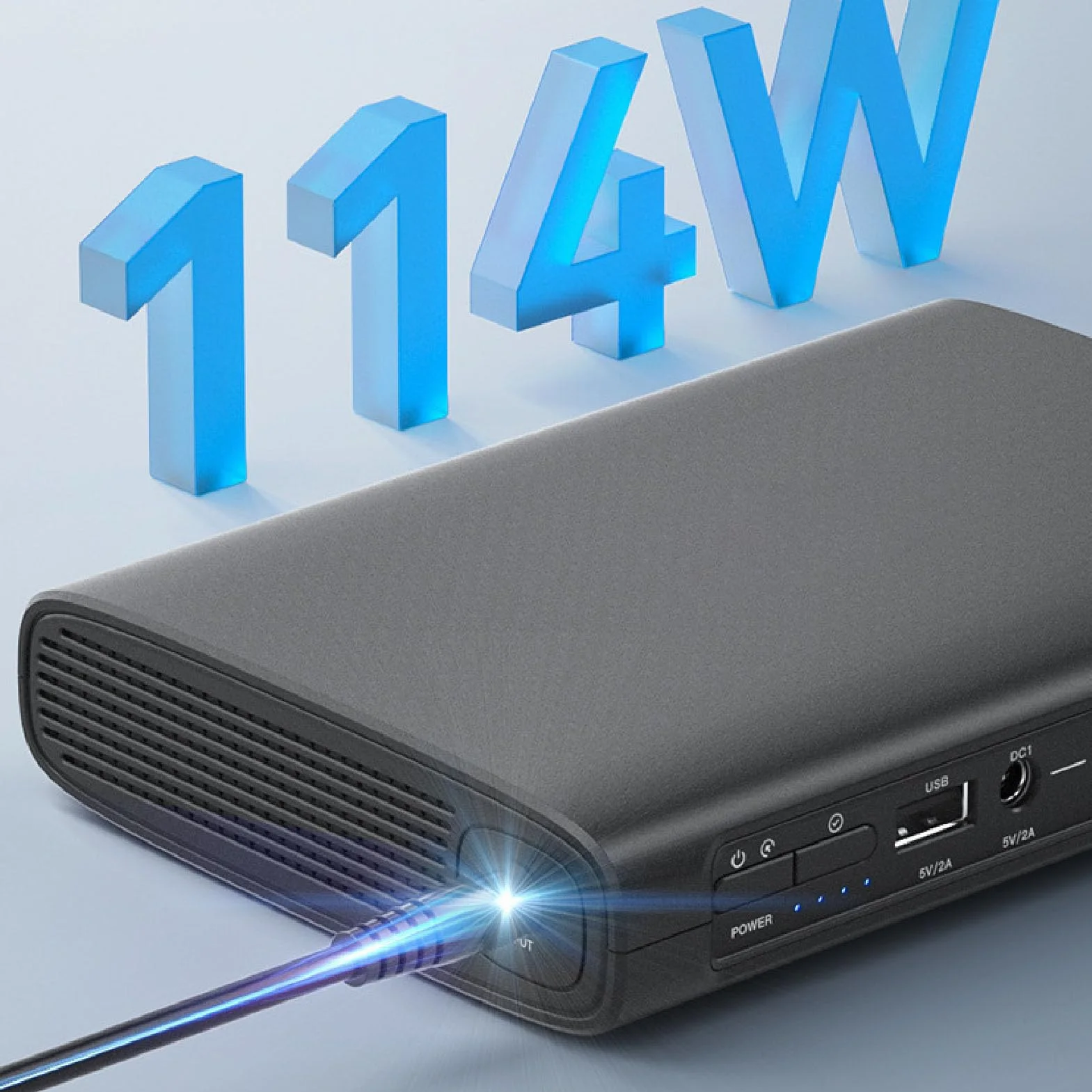 Zasilanie Bateryjne Mini UPS 20000 MAh, 5 Gniazd Zasilania Awaryjnego 5 V 9 V 12 V, Kompaktowy Podstawowy System UPS w Trybie Gotowości do Monitorowania Domu Routera Awaryjne