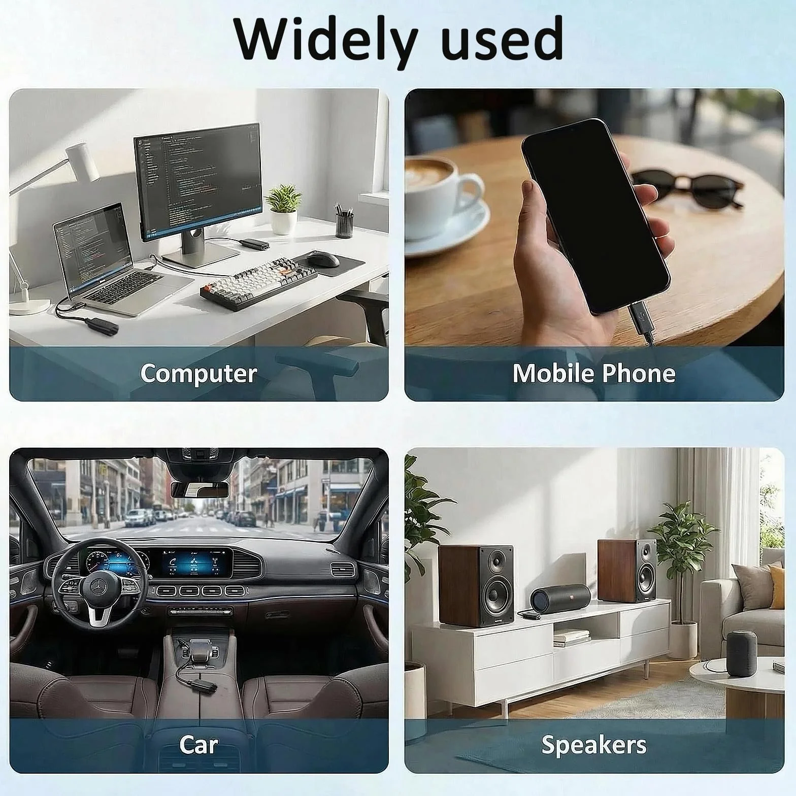 Radio samochodowe odstraszające zakłócenia, filtr zakłóceń do domowych systemów audio i stereo, izolator hałasu pętli masowej z kablem audio 3,5 mm, do smartfona, komputera, tabletu, Bluetooth