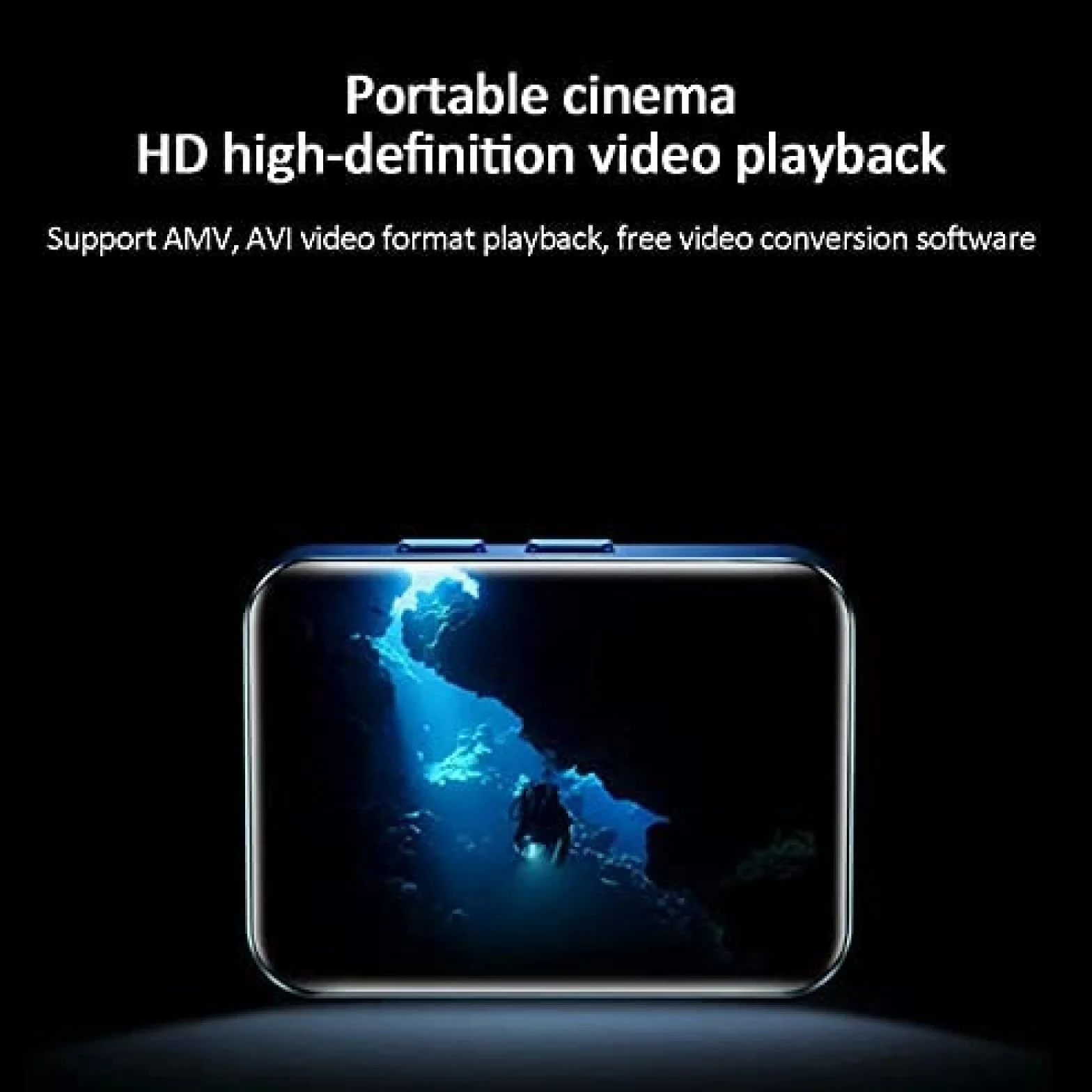 Przenośny odtwarzacz MP3/MP4 z Bluetooth 5.0 - odtwarzacz muzyczny do uruchamiania wbudowanego głośnika z ekranem HD 1,8", radiem FM, dyktafonem, czarny, 16 GB