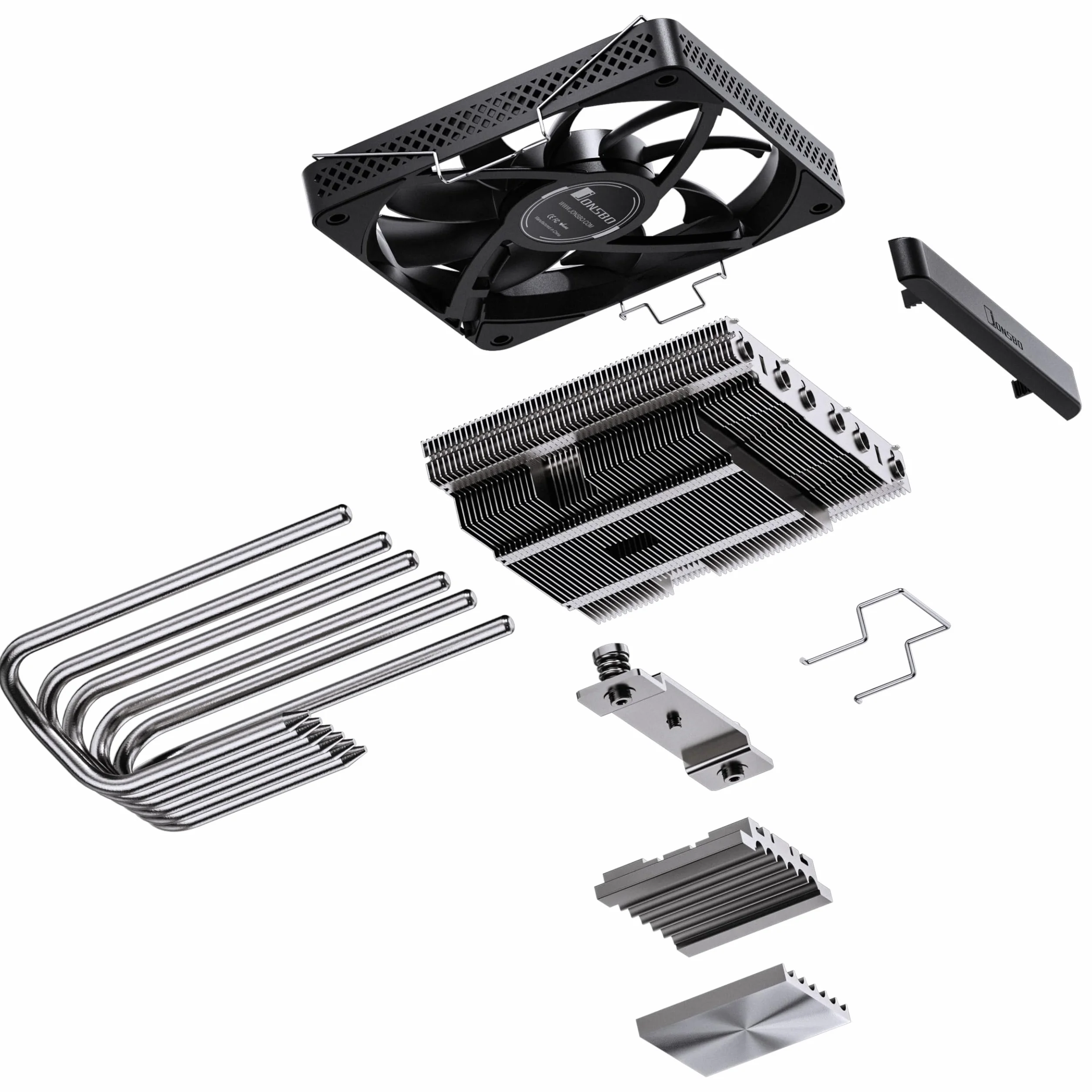 Jonsbo HP-600 chłodnik procesora, niskoprofilowy, 120 mm PWM, ARGB, 6 rur cieplnych – kompaktowy i wydajny