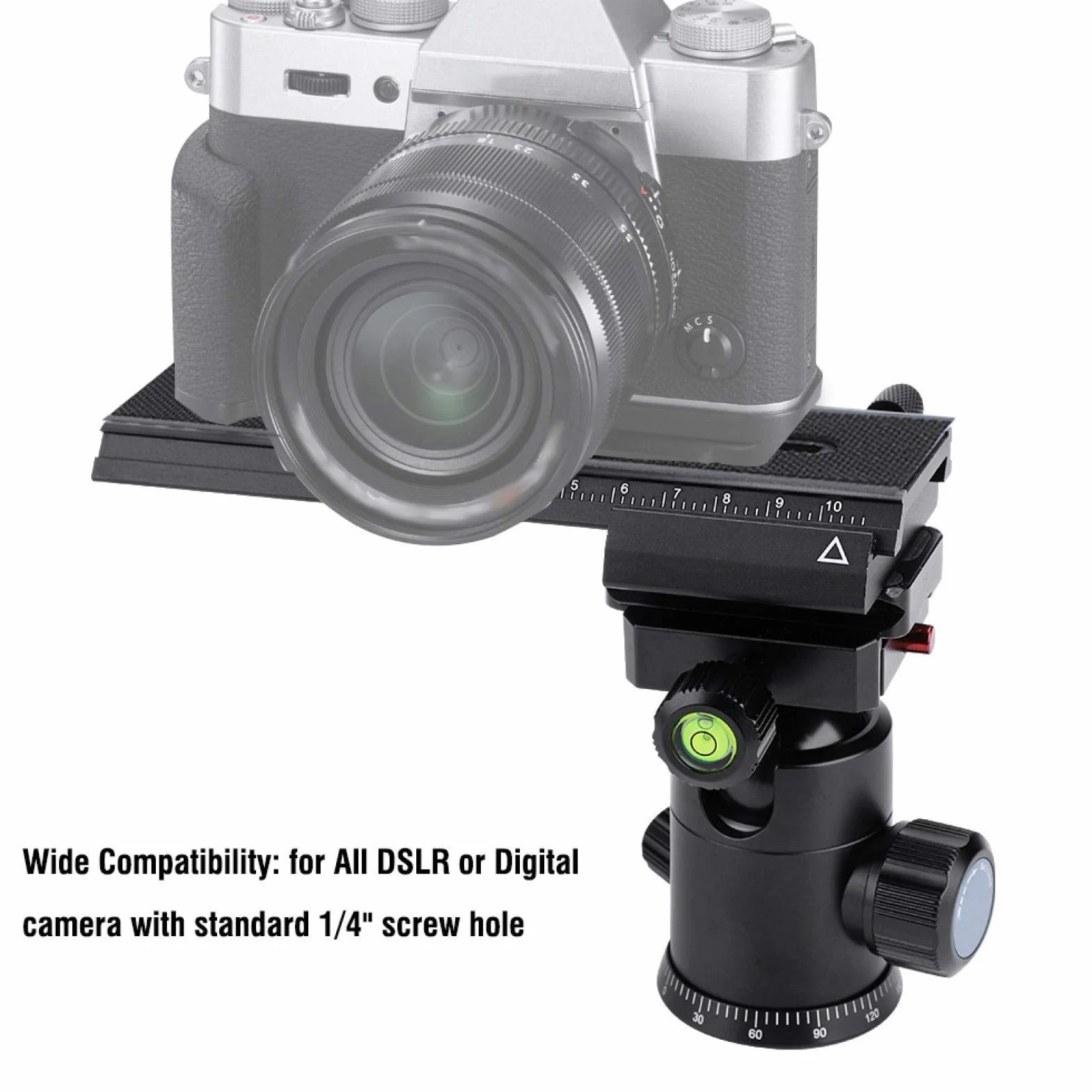 2-kierunkowy suwak Elerose do zdjęć makro 1/4-calowy śrubowy suwak kontrolera Quick Release do aparatów Canon, Nikon i Sony DSLR