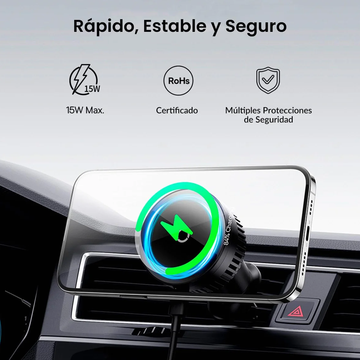 Magnetyczny uchwyt samochodowy na telefon Baseus MagPro 15W (czarny)