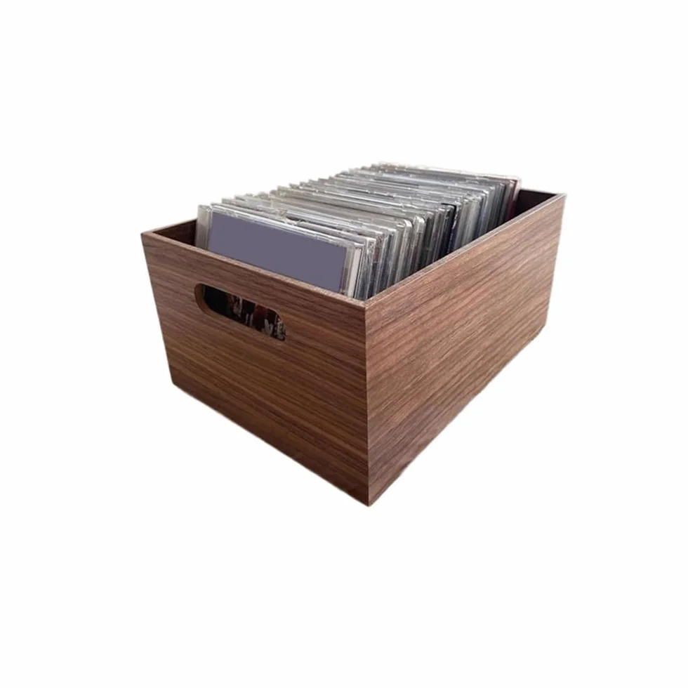 Stojak na płyty CD Wielofunkcyjne pudełko na płyty CD Drewniane albumy Retro stojak do przechowywania