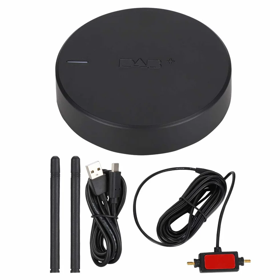 Odbiornik anteny radiowej USB DAB +, przenośny adapter Cyfrowy samochodowy odbiornik radiowy ze wzmocnioną anteną dla systemu Android 5.1 lub nowszego