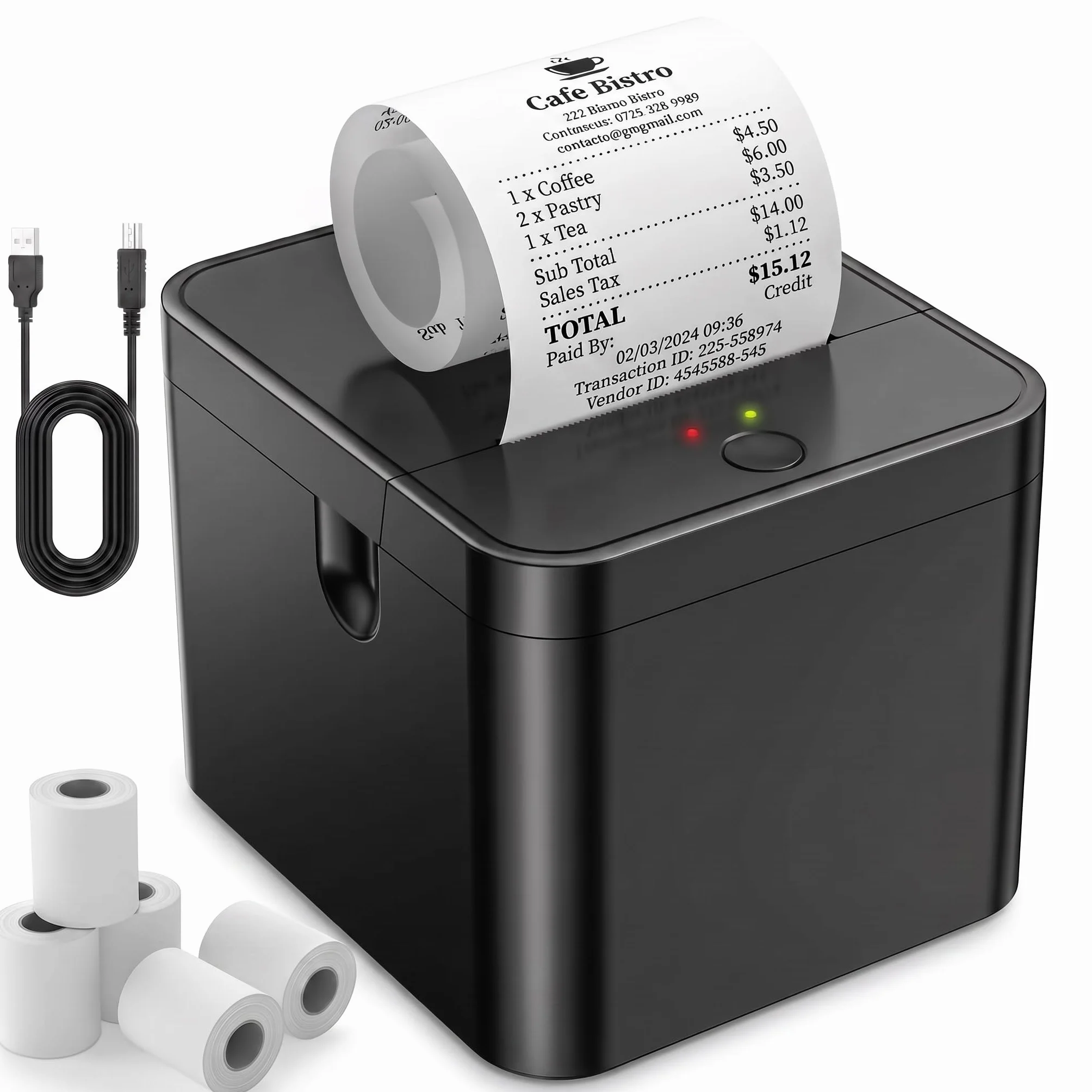 Przenośne drukarki termiczne 58 mm, Bluetooth i USB Dwufunkcyjna usługa drukarki etykiet