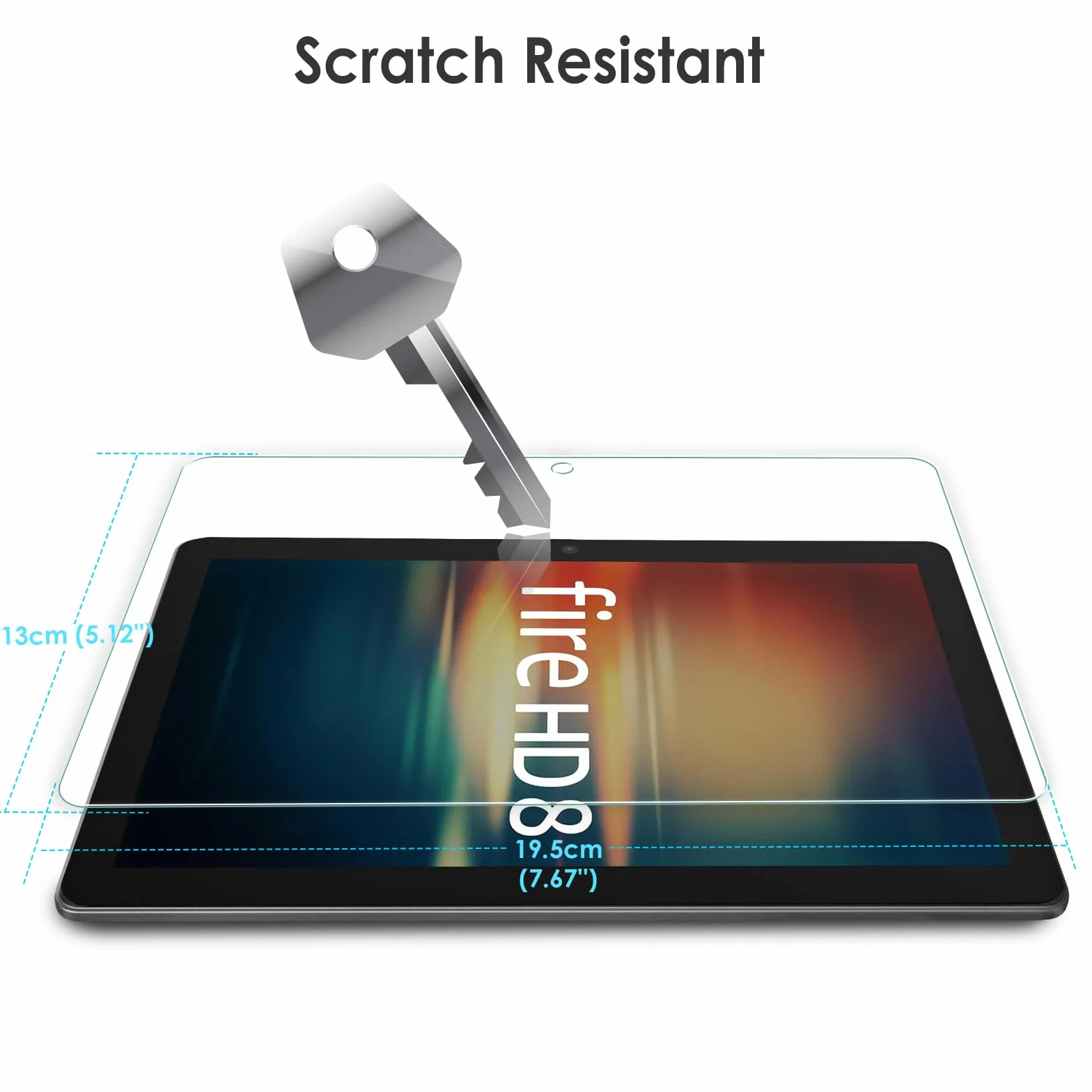 Szkło hartowane Ochrona ekranu dla Amazon Fire HD 8/8 Plus 2024/2022/2020, 2 szt.