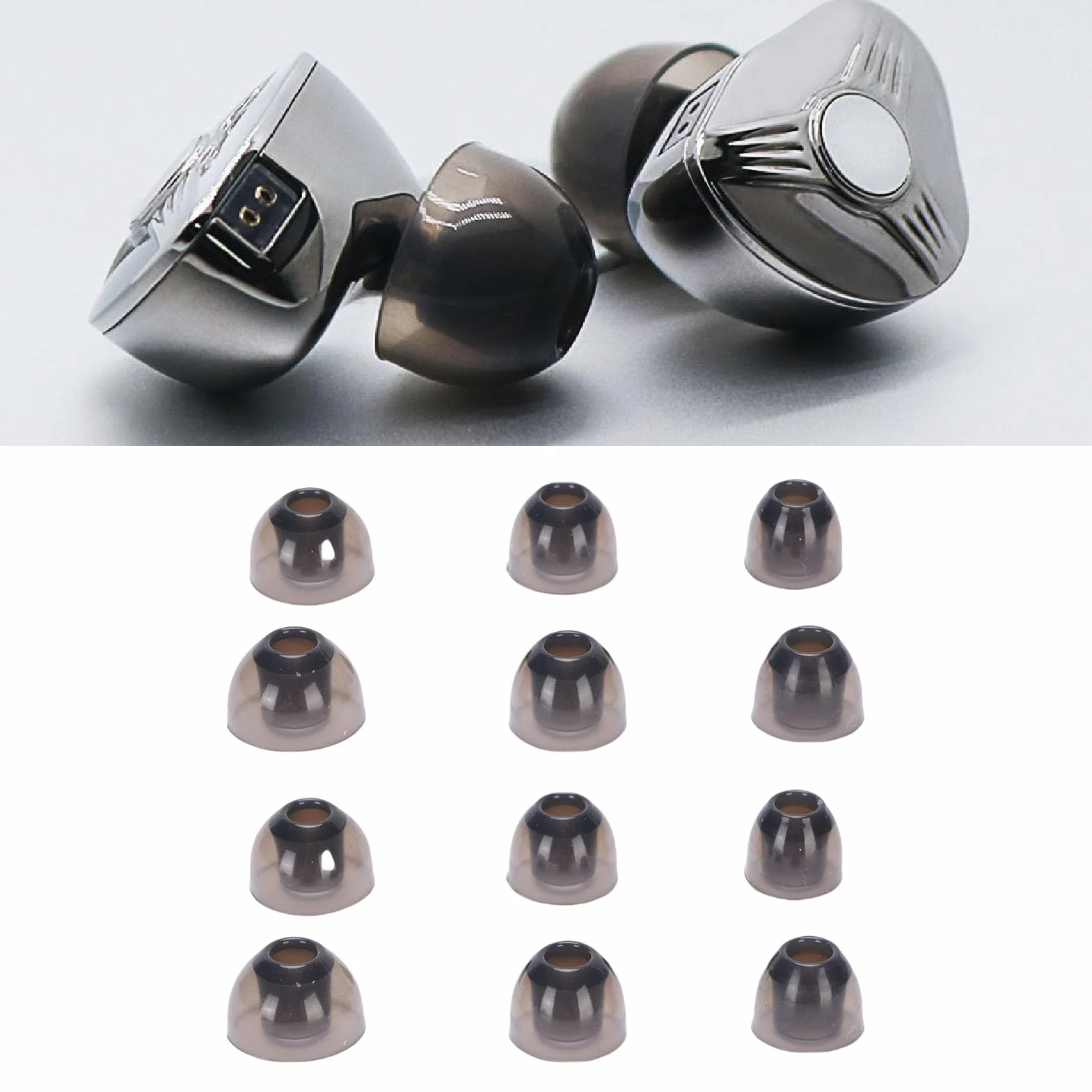 Wskazówki do Uszu, Pasa Kompatybilne z większością Słuchawek w Uszach (otwór Wewnętrzny 5 Mm-6,5 mm), 12 par S/M/L TRUDY SILICONE EARBUD TIPS