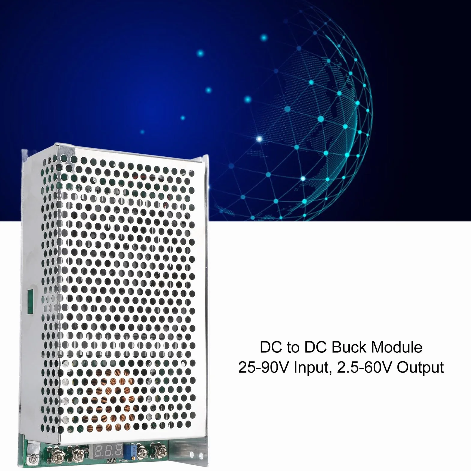 Przetwornica Napięcia DC Na DC Regulowany Regulator Napięcia, 1500 W 50 A Dc 25–90 V Na Dc 2,5–60 V Przetwornica Obniżająca Napięcie Reduktor Dużej Mocy Moduł Zasilacza Obniżającego Napięcie Z Wyświet