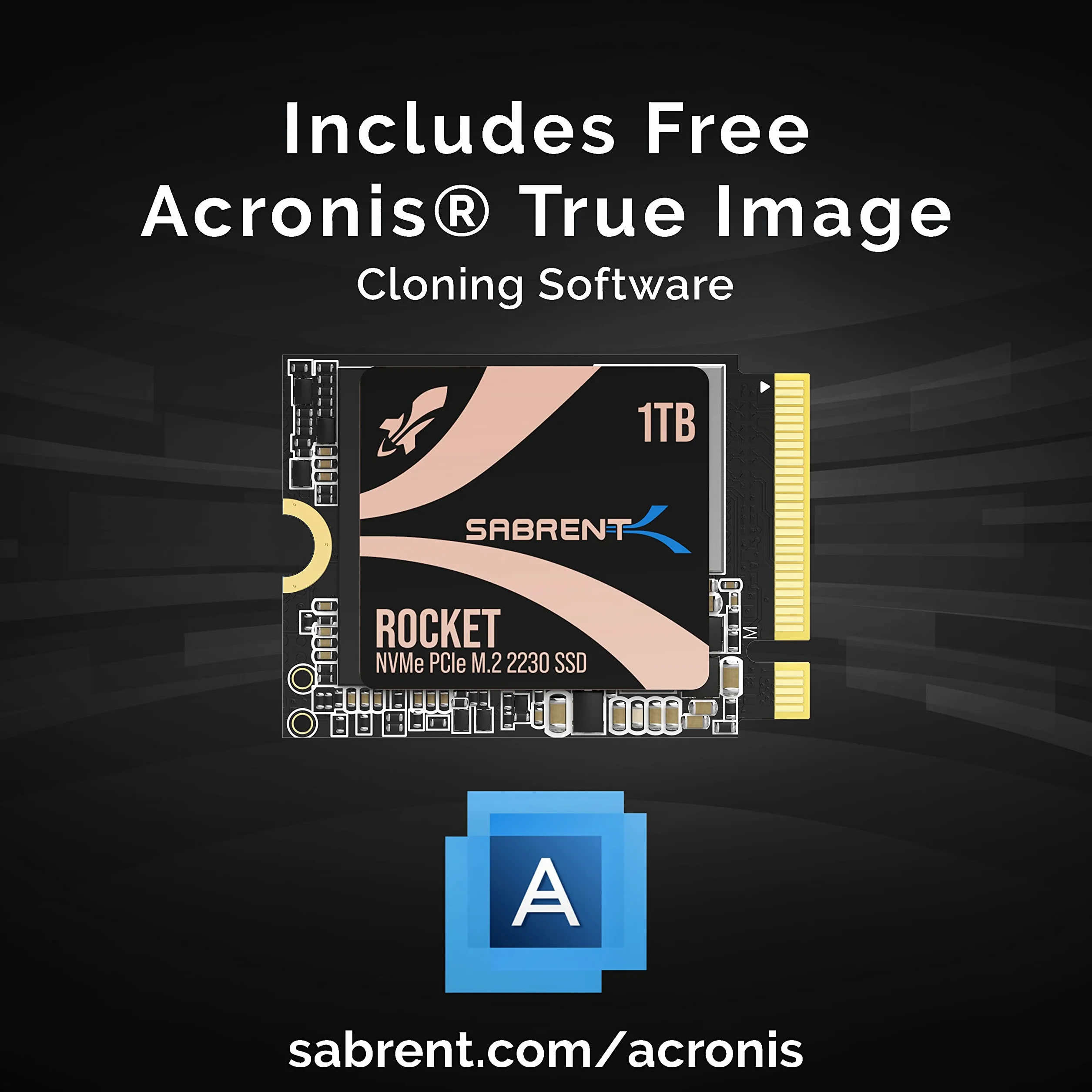 Sabrent Rocket SB-2130-1TB Dysk Ssd, Czarny, 1 TB