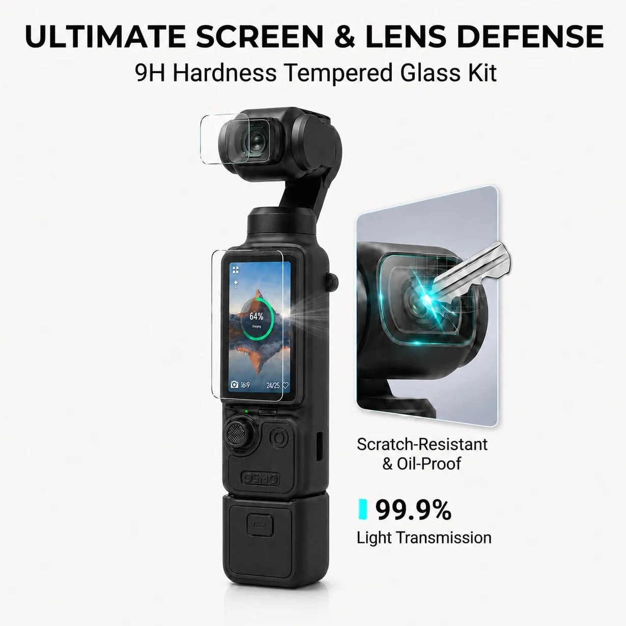 Silikonowe etui ochronne do DJI Osmo Pocket 4, 2 sztuki, miękkie silikonowe etui, odporne na uderzenia, antypoślizgowe i odporne na zarysowania, kompleksowa ochrona ekranu i soczewki