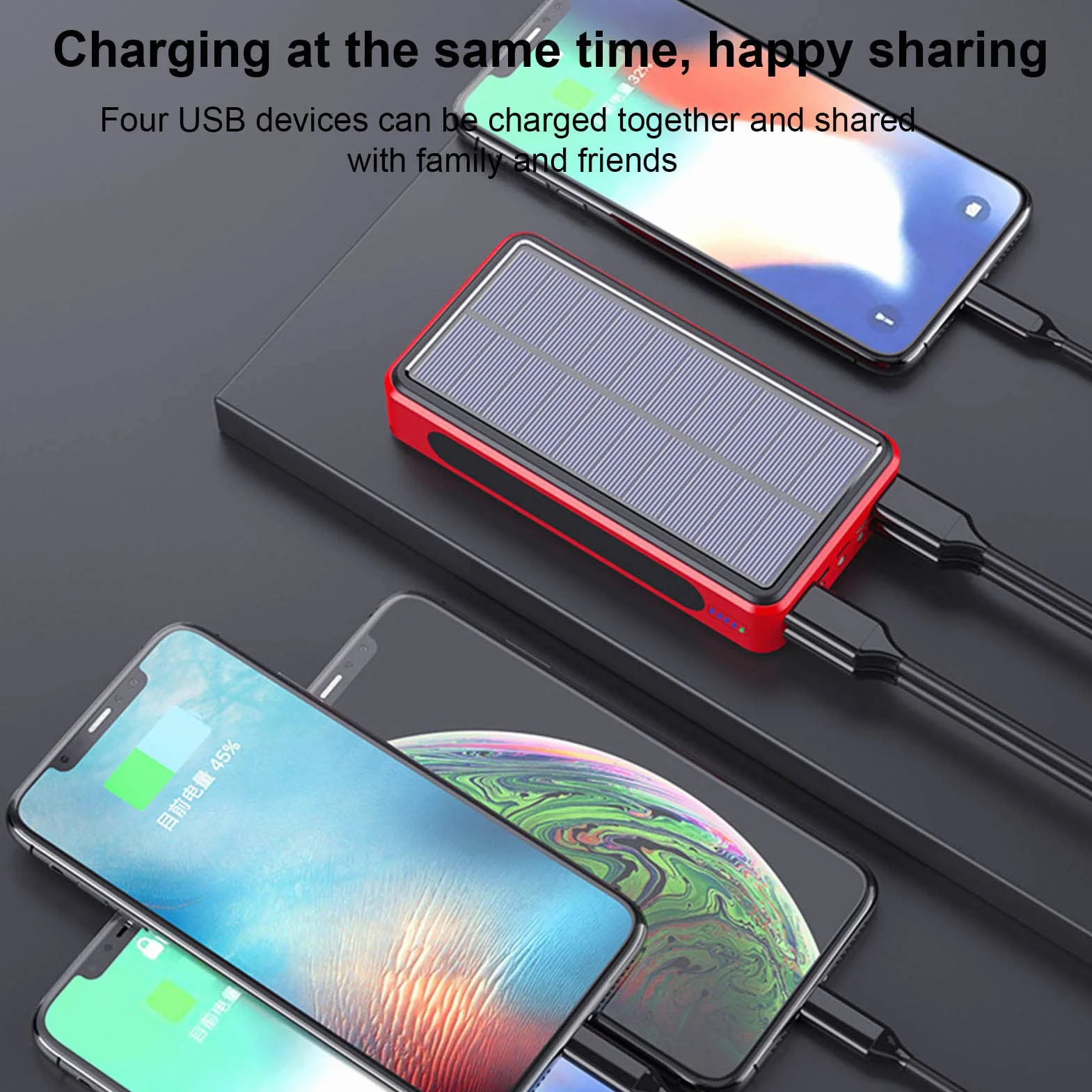 Przenośna ładowarka Power Bank, wytrzymała ładowarka zapasowa | baterii, solarna ładowarka do telefonu komórkowego, ładowarka do paneli słonecznych | ładowarka solarna do kamery zewnętrznej