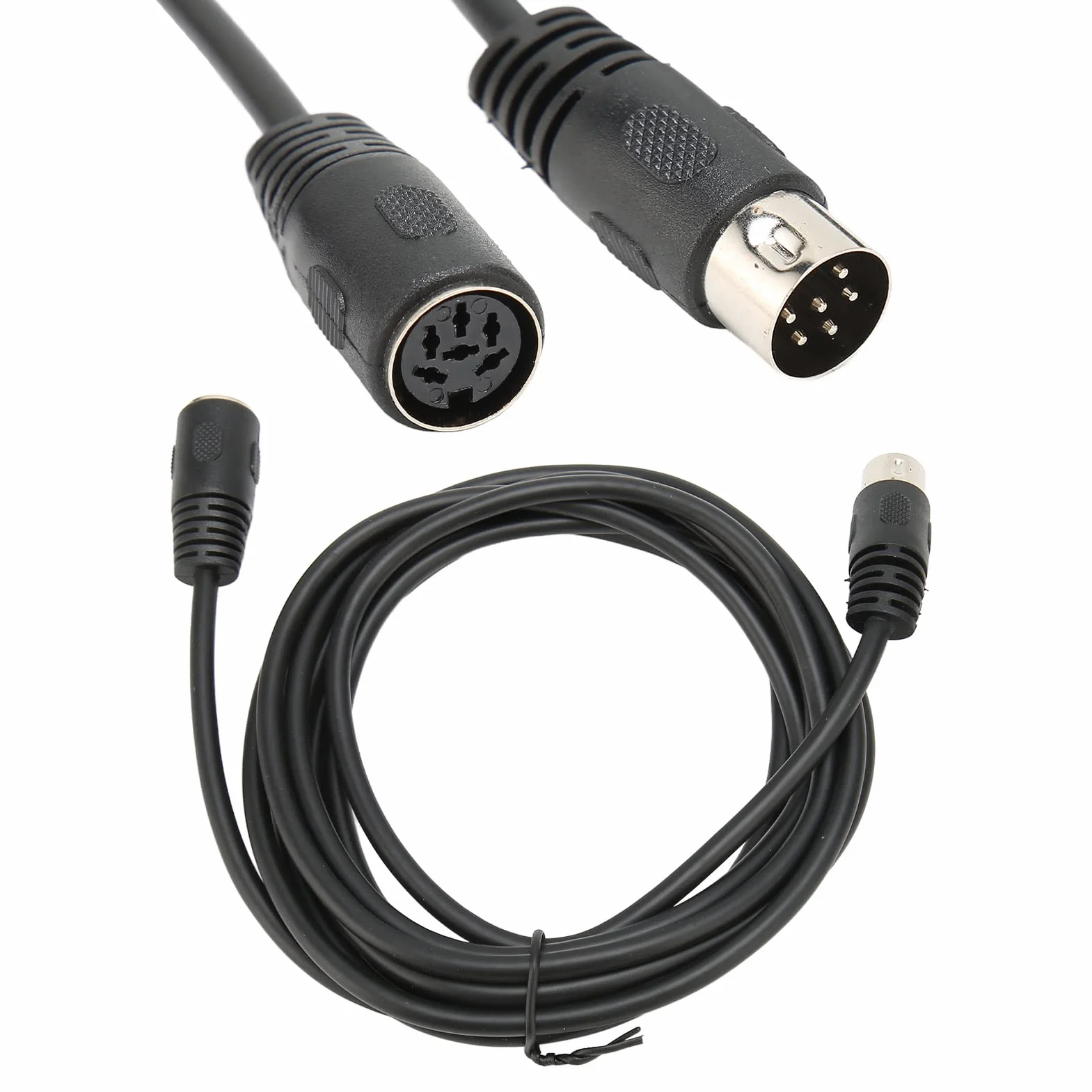 6-pinowy Przedłużacz DIN, 6-pinowy Wtyk DIN Męski na żeński Przedłużacz Sygnału Dźwiękowego do Połączenia Danych Kabel Adaptera AV do Cyfrowych urządzeń Dźwiękowych (/ 9,8