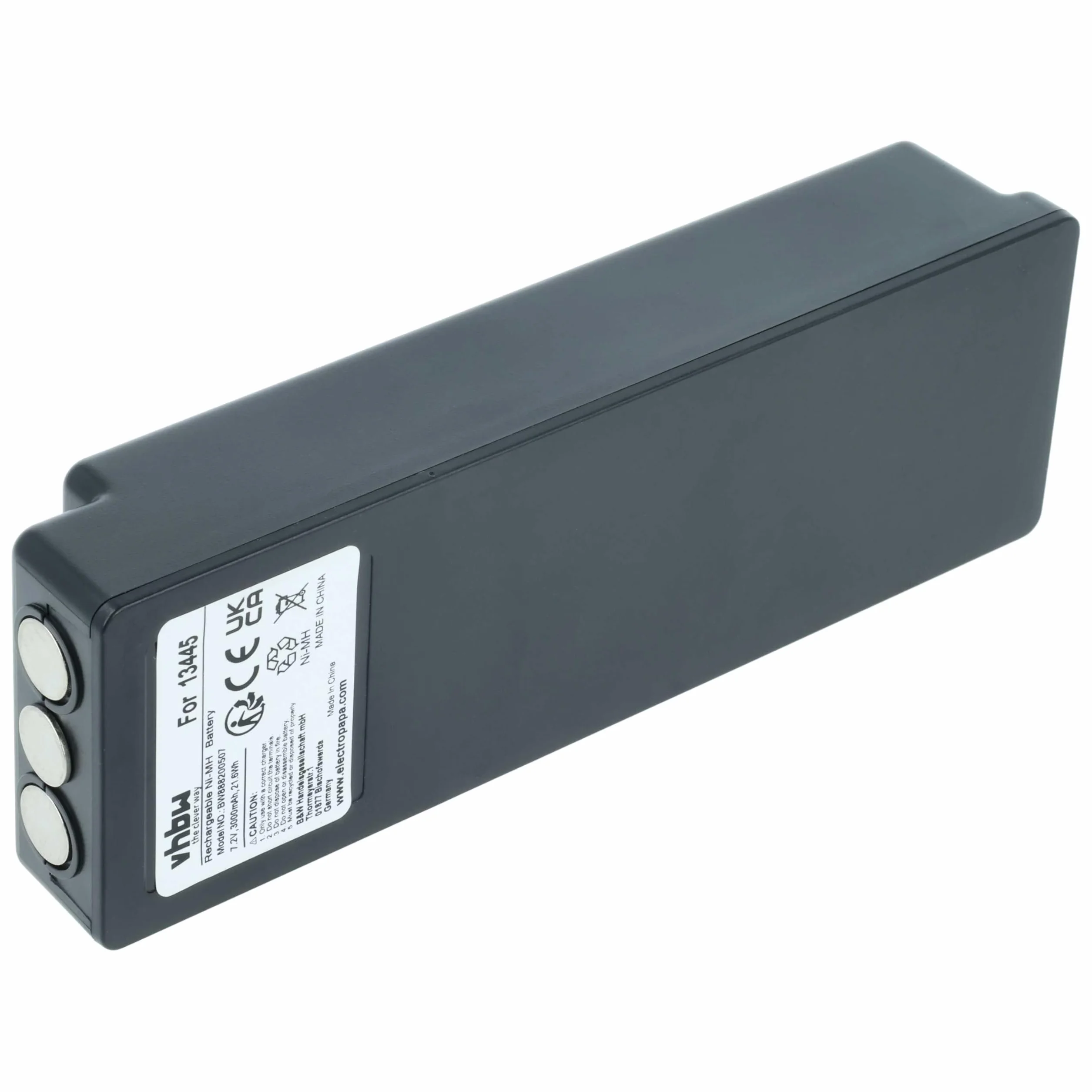 vhbw Bateria zamienna do Palfinger Scanreco 708031757, IM6024, RSC7220 do przemysłowego pilota zdalnego sterowania (3000 mAh, 7,2 V, NiMH) - czarny