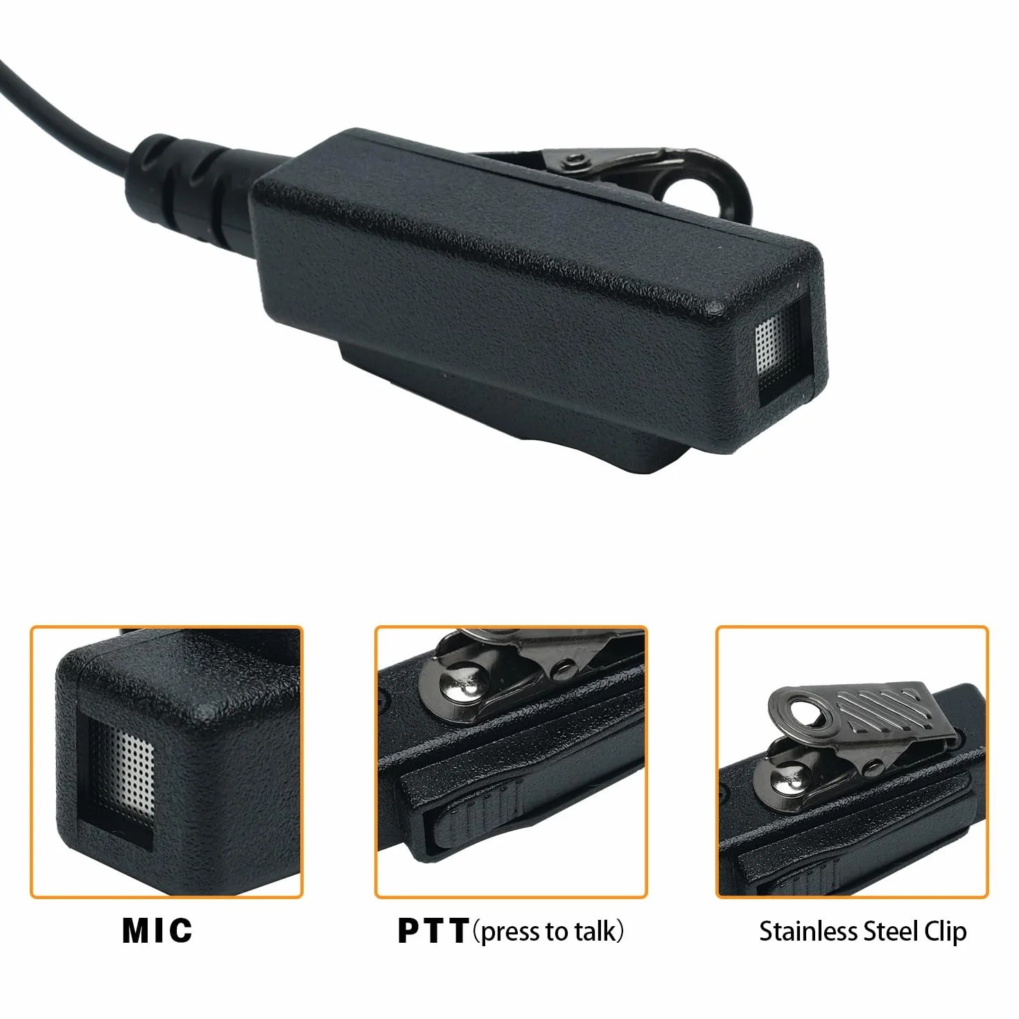 Zestaw słuchawkowy z rurką akustyczną z mikrofonem PTT do Hytera HYT BD502 BD502i PD502 PD562 TC-508 TC-580 Walkie Talkie Radio 10 szt