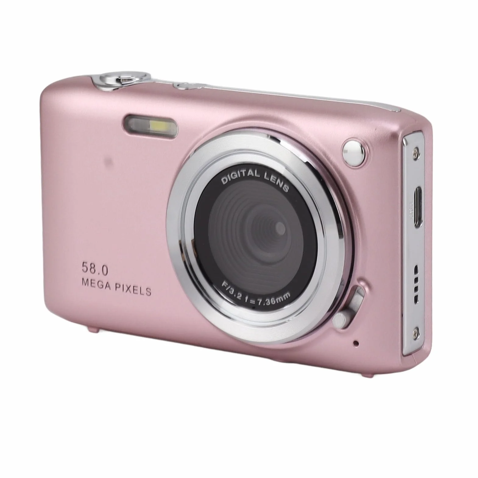 Aparat cyfrowy, 58 MP 4K Kamera do vlogowania z 16-krotnym zoomem i funkcją Anti Shake, mały podróżny dla nastolatków, dzieci, chłopców i dziewczynek (PINK)