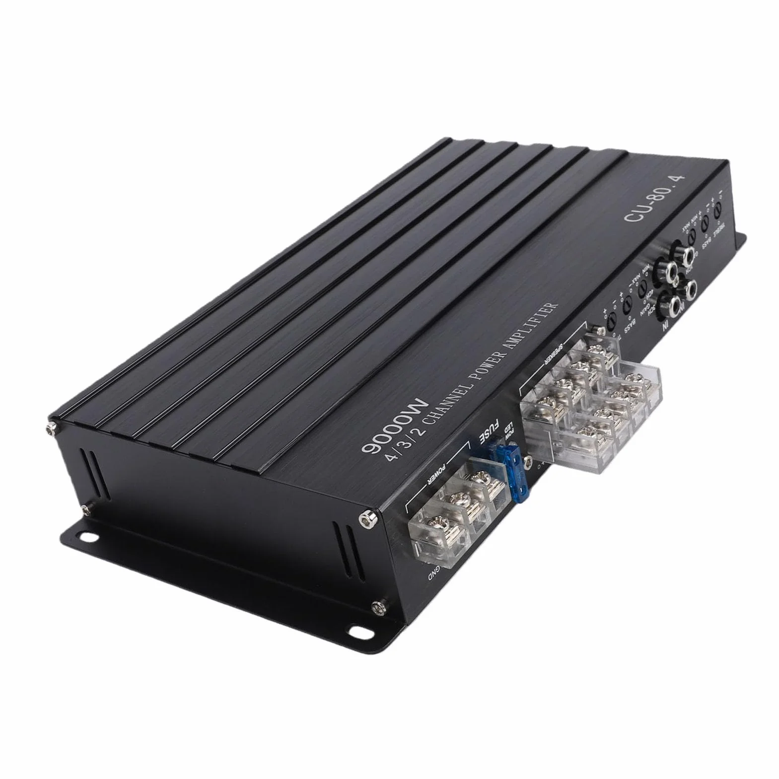 CHICIRIS Wzmacniacz Samochodowy 4-kanałowy Pełnozakresowy Samochodowy Sprzęt Audio Wzmacniacz dla DC 12V Ciężarówki Łodzie UTV i Motocykle System Audio