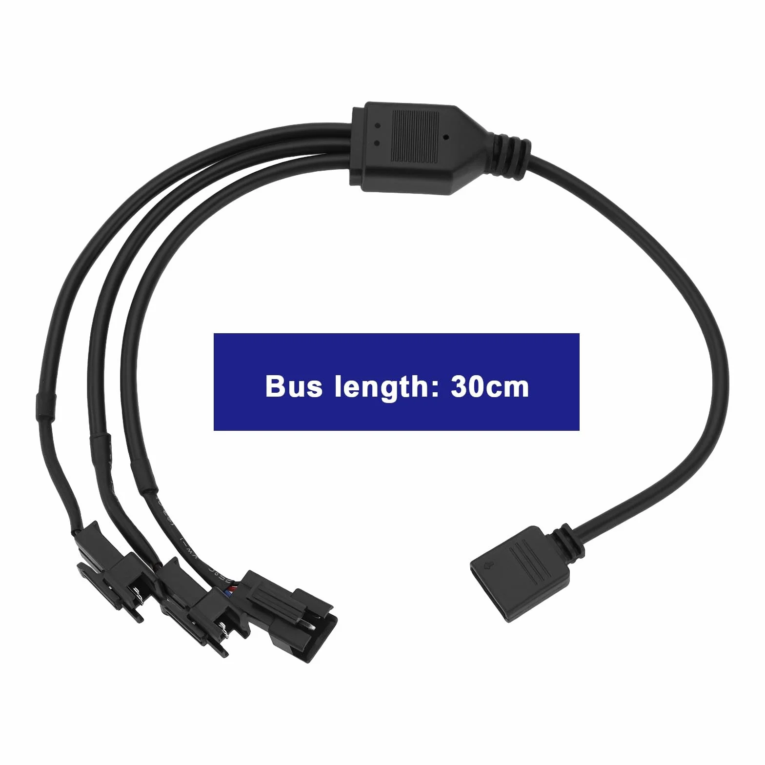 ECSiNG 2 szt. 5 V 3-pinowy ARGB żeński na SM męski kabel adaptera 1 do 3 ARGB rozdzielany kabel 30 cm do taśm LED PC 5 V ARGB wentylator obudowa komputera