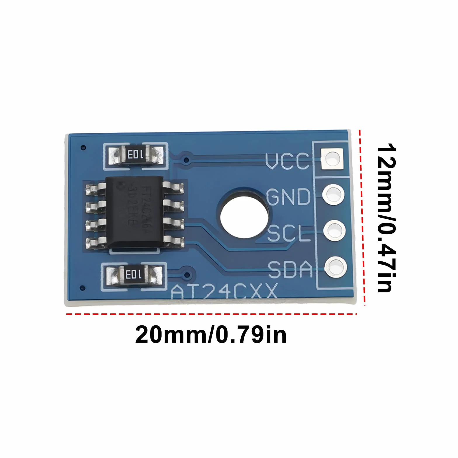 Create idea 6x AT24C256 SMD moduł pamięci I2C interfejs szeregowy EEPROM 2,7-5,5 V 5 mA odpowiedni do modułu przechowywania danych