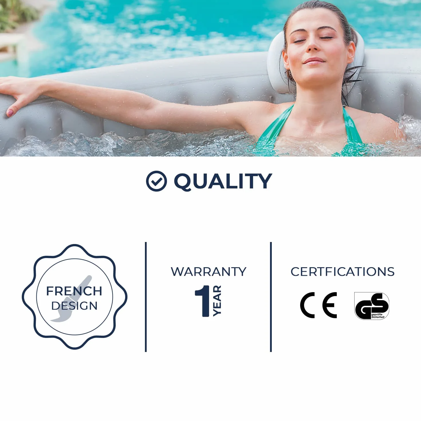 POOLSTAR IZY SPA, Ø 165 x wys. 70 cm, 2+1 osoby