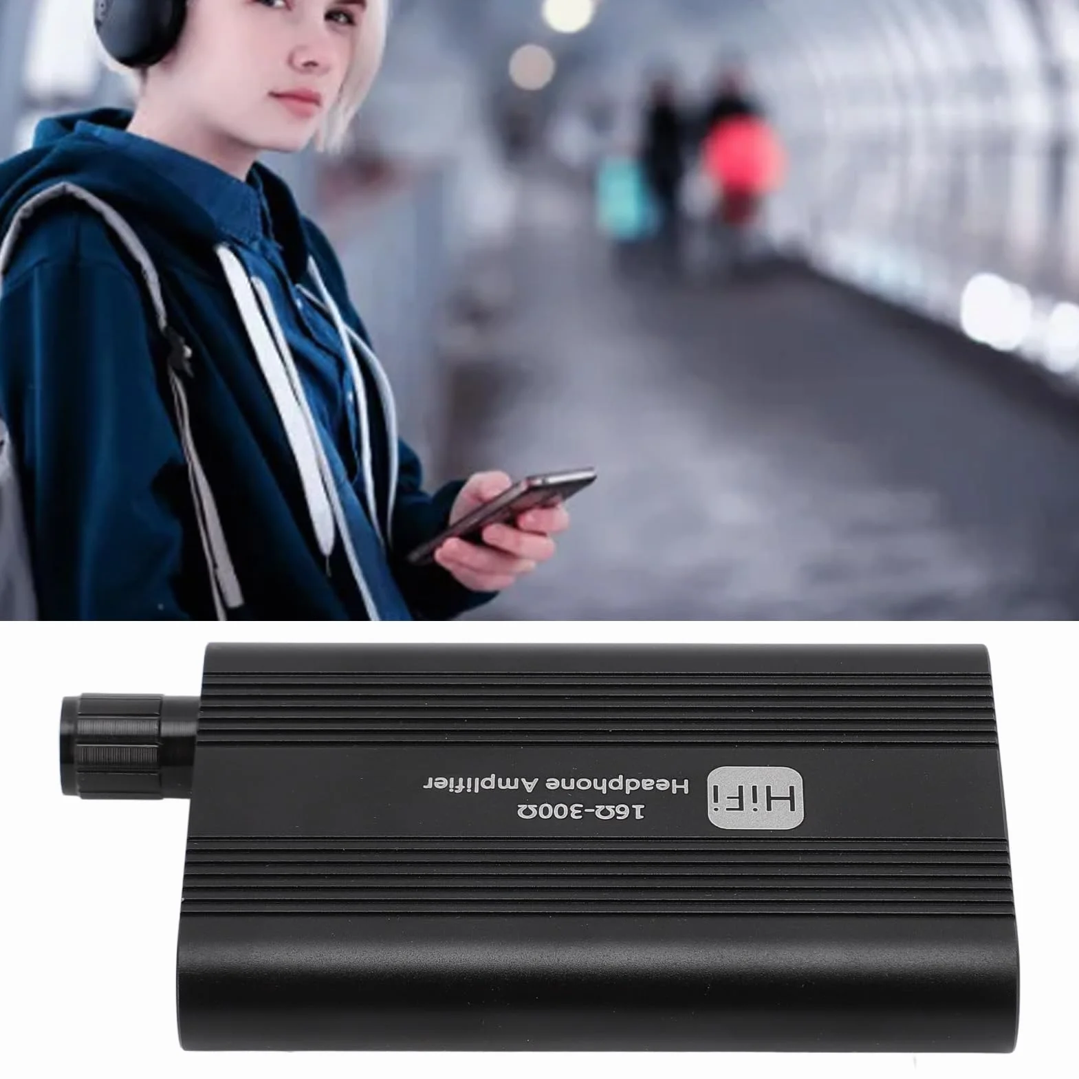 Wzmacniacz Słuchawkowy, Lekki Przenośny Wzmacniacz Słuchawkowy 2-stopniowy Wzmocnienia Słuchawki HiFi Stereofoniczny Wzmacniacz Słuchawkowy 16 do 300 Omów 3,5 Mm