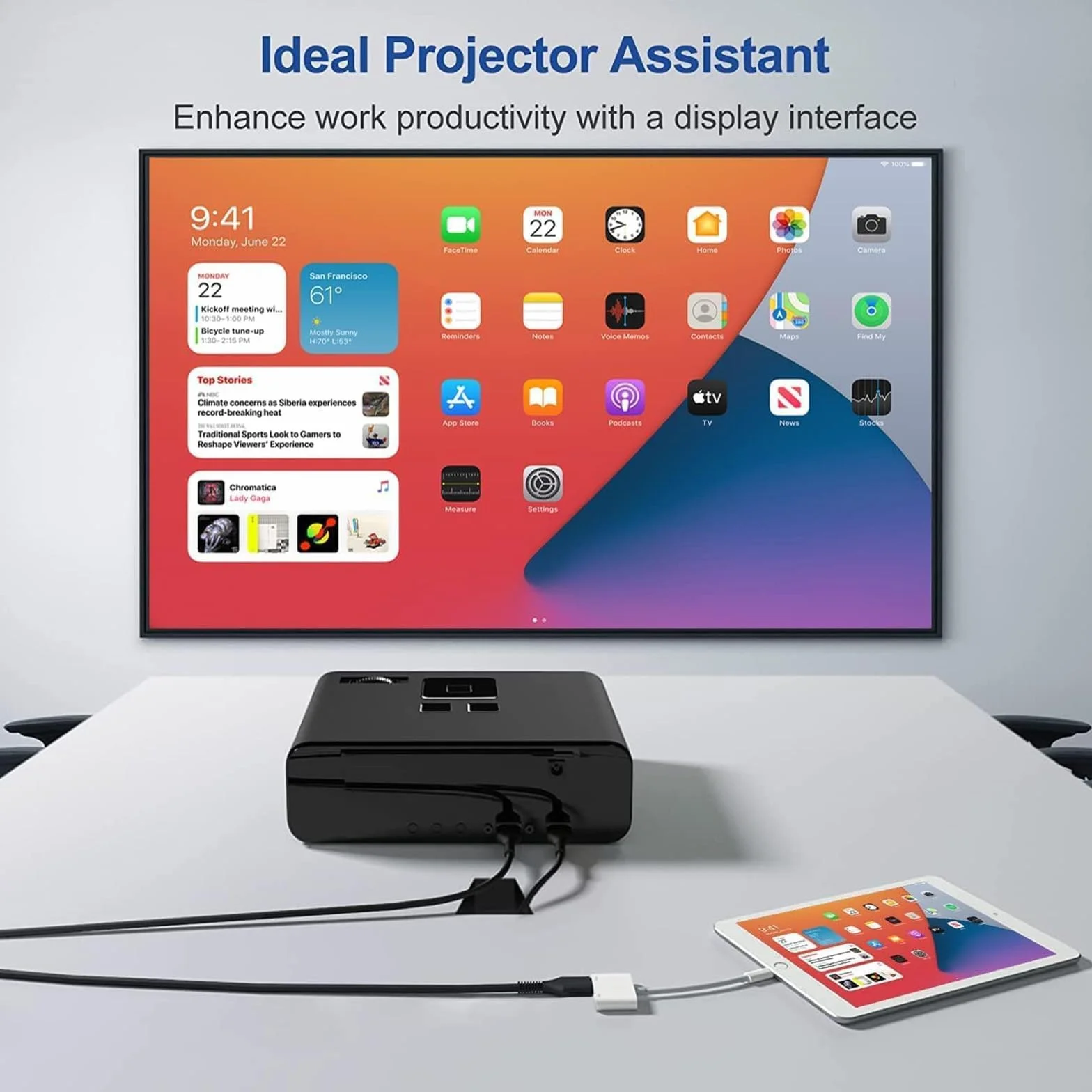Adapter HDMI dla iPhone iPad 1080P Digital AV Video Audio Sync Screen Converter Kompatybilny z HDTV