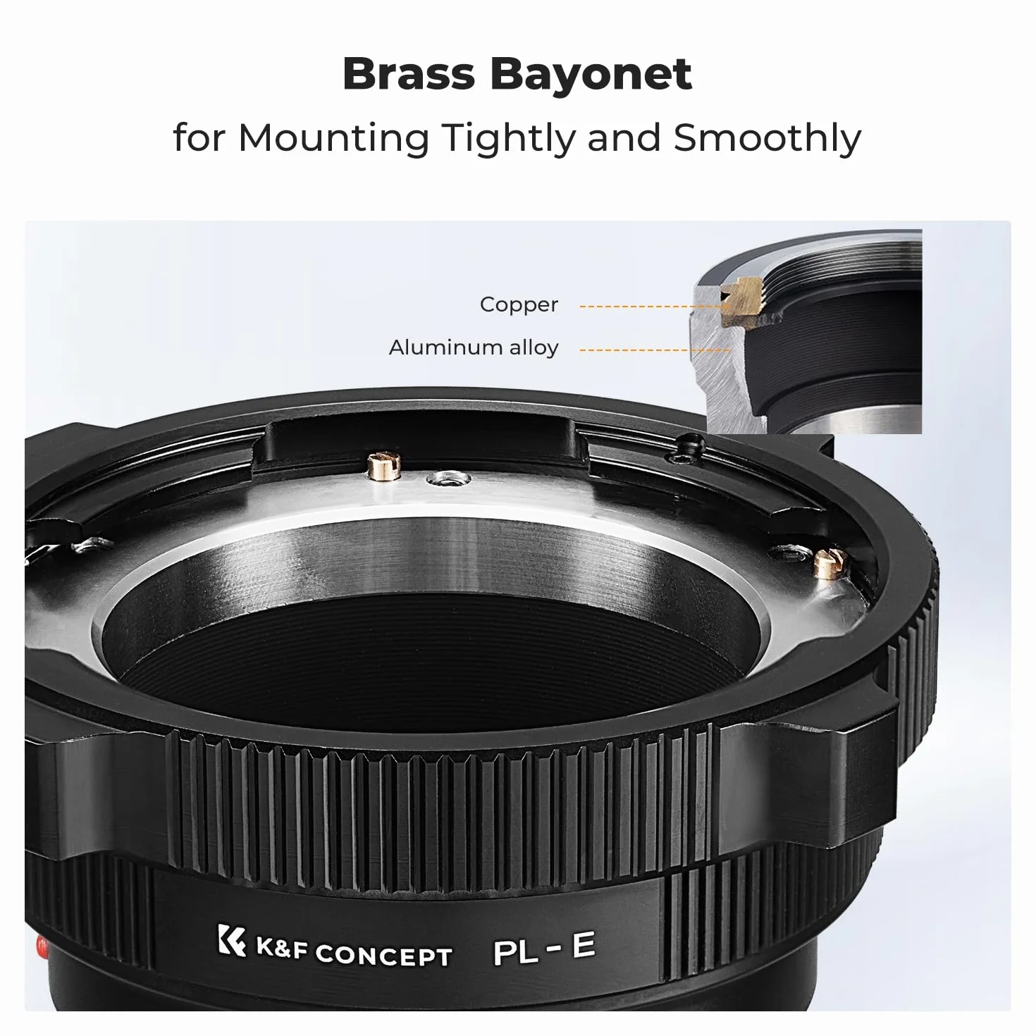 K&F CONCEPT Adapter obiektywu z mocowaniem PL-E | Konwerter obiektywu PL kompatybilny z adapterem Sony E/NEX AE175