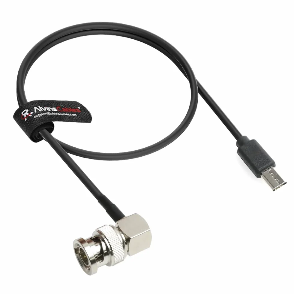 Alvin's Cables Kabel czasowy do Sony FX3 | FX30 | A7S3 |Kamera A1, kabel BNC do Micro USB do Zaxcom, ZOOM-F8n 35 cm | 35.1 cm