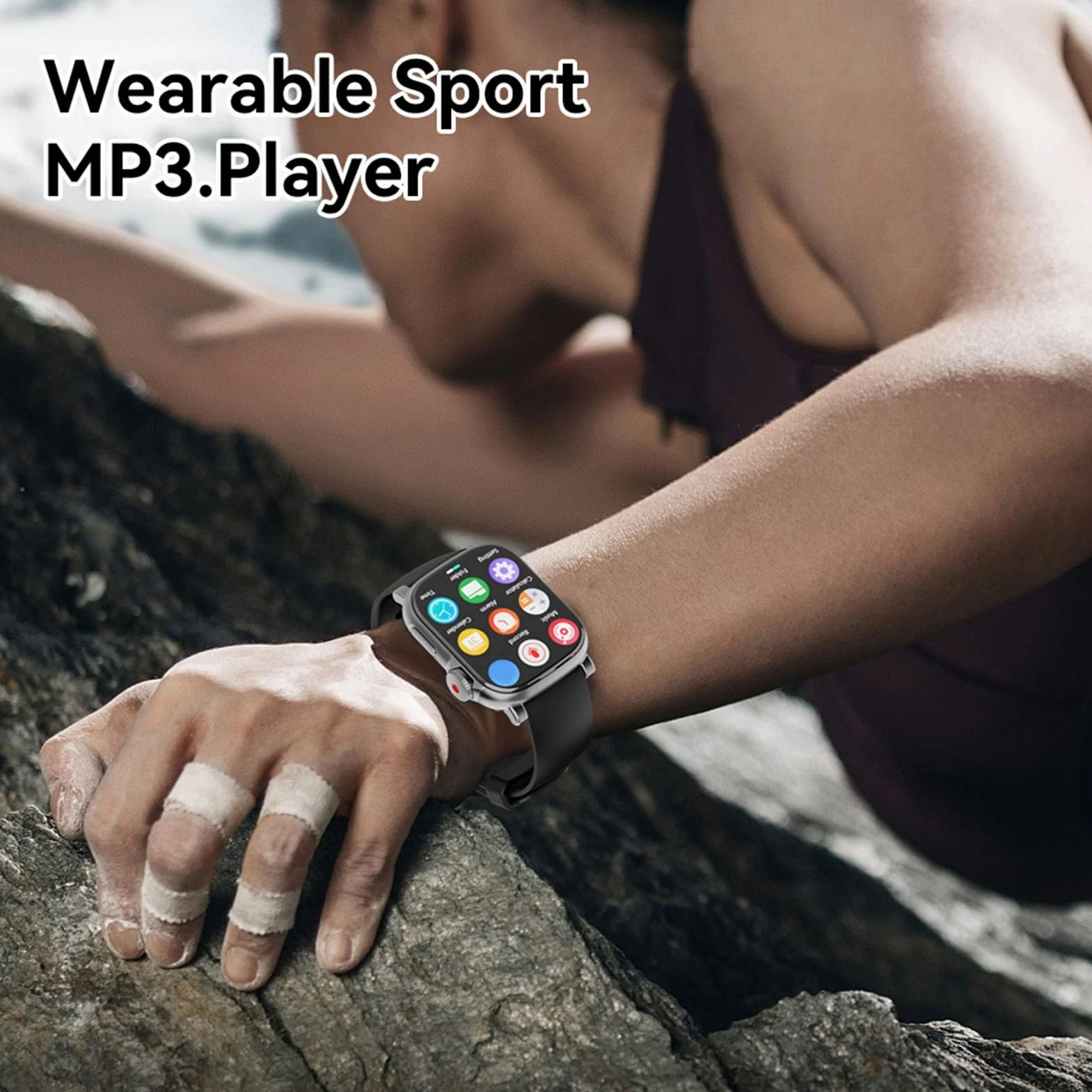 Sxhlseller Przenośny Odtwarzacz MP3 z Bluetooth 5.4, Odtwarzacz Muzyki z 2,01-calowym Ekranem Dotykowym do Biegania Sportowego, Dyktafon, Monitor Fitness (128GB)