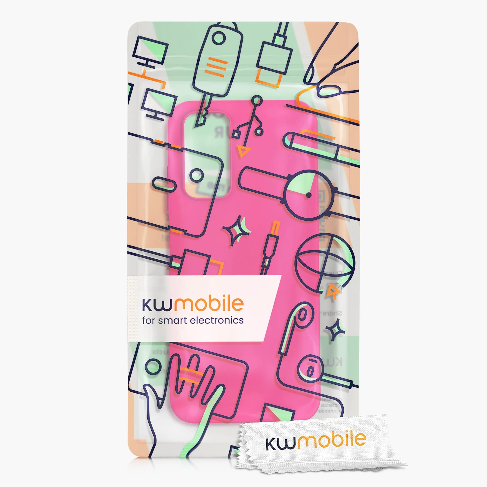 kwmobile Etui do Xiaomi Redmi Note 11 / Note 11S etui - miękka obudowa - odporny na wstrząsy materiał TPU - bezprzewodowe ładowanie - neonowy róż