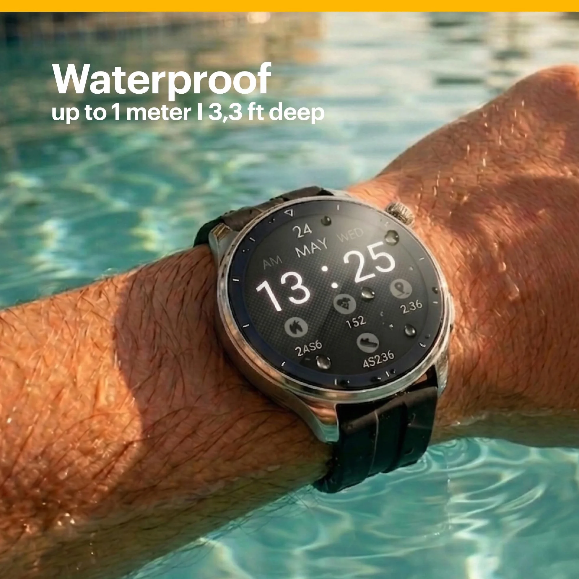 Kodak SW-7202 - Inteligentny zegarek - ekran 37 mm HD - Połączenia Bluetooth i asystent głosowy - SpO2, tętno, stres, 100+ sport, GPS - 5 dni pracy na baterii - bezprzewodowe ładowanie - Android i iOS