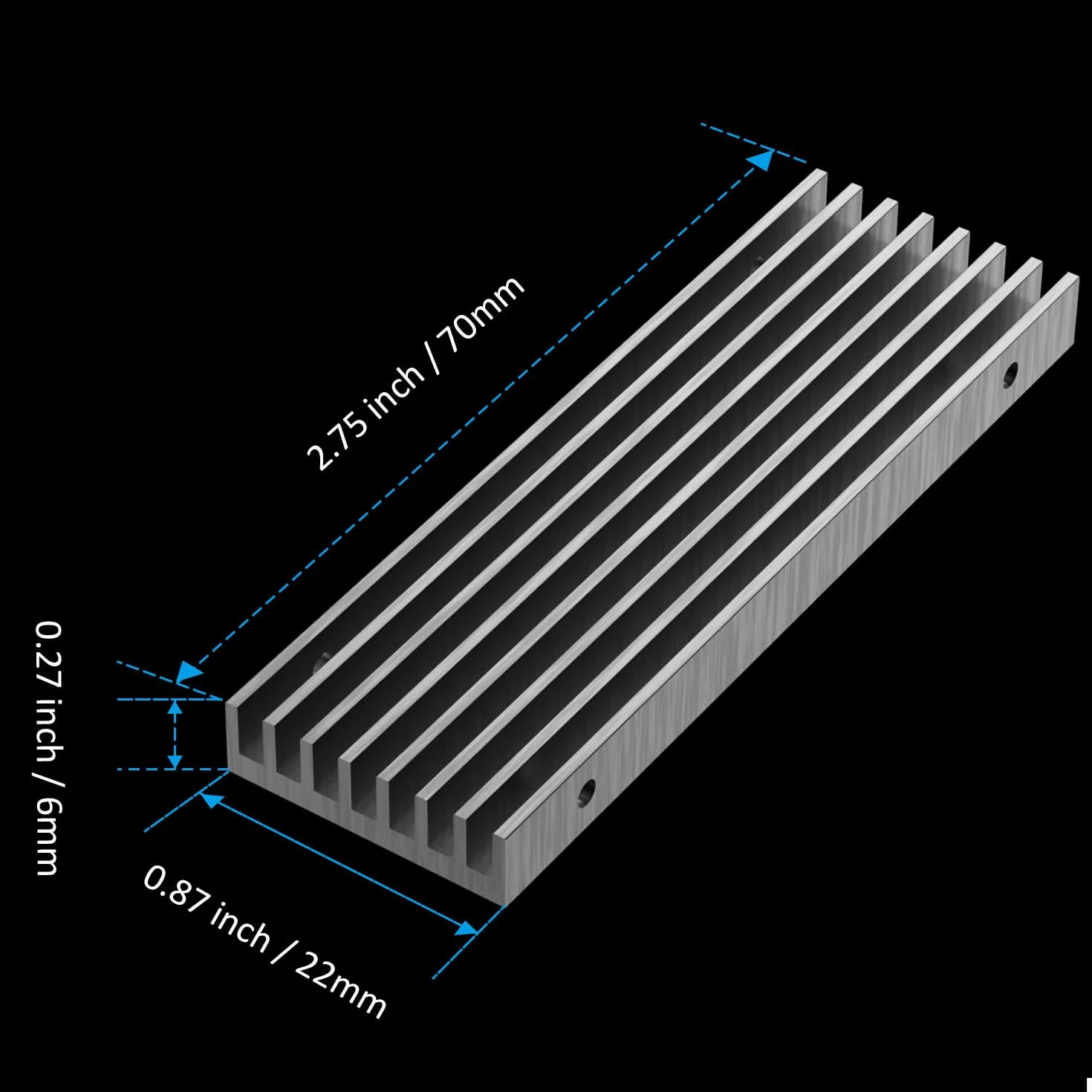 GLOTRENDS M.2 Radiator śrubami M.2 i podkładkami termicznymi do jednostronnych/dwustronnych dysków SSD M.2, instalacja w komputerach PC/PS5/PS5 Slim (2 opakowania)