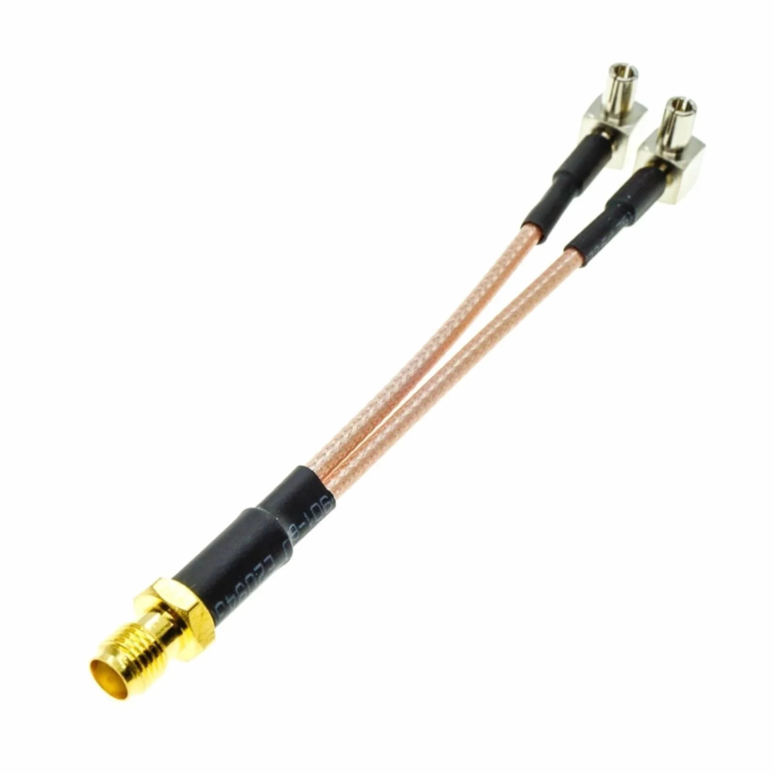 LIHUA SMA żeński do 2X TS9 męski kątowy rozdzielacz typu RA Y łącznik R/F koncentryczny kabel rozruchowy Pigtail RG316(2M)