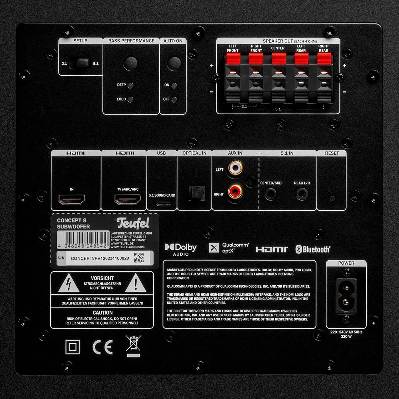 Teufel CONSONO 35 Concept Surround 5.1 zestaw gotowy do gry, kompletny system 5.1 zapewniający prawdziwy dźwięk przestrzenny podczas gier, dźwięku filmu i muzyki (biały)