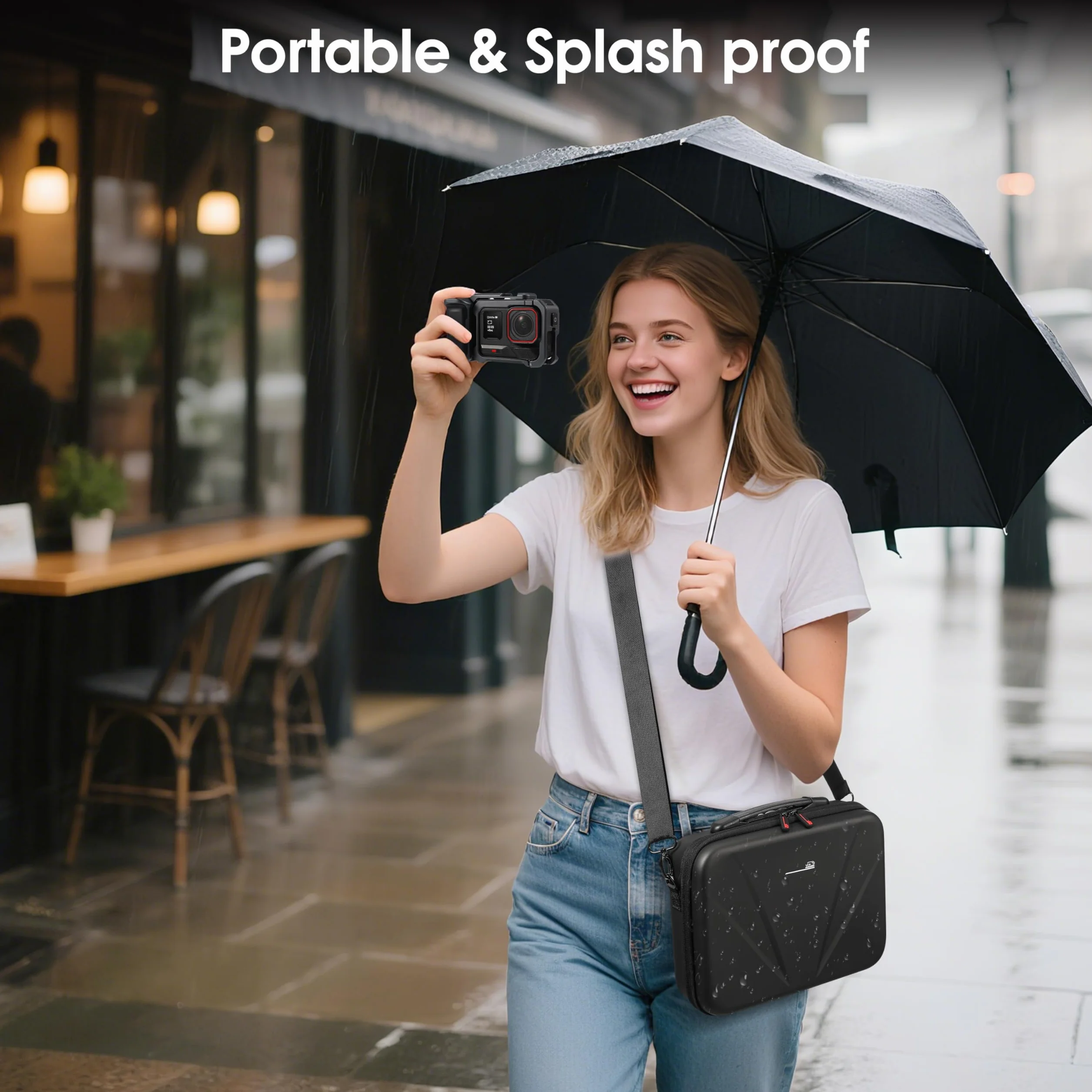 Torba transportowa na akcesoria do Insta360 ACE Pro/Ace Pro 2 Xplorer Grip Kit, torba na zdjęcia podróżne do Insta 360 Multi Mount/kijek do selfie 114 cm