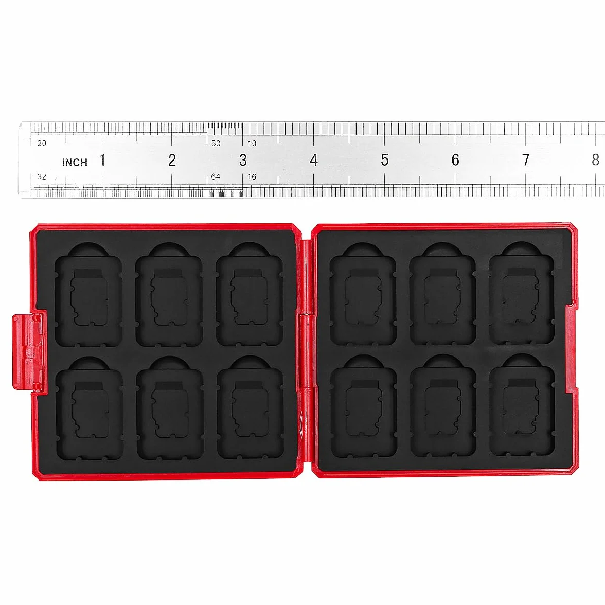 Etui Na Karty Do Gry Na Przełącznik Nintende Magnetyczne Pudełko Do Przechowywania Z 12 Miejscami Na Karty Na Switch Lite Ns Nx - Red Mushroom