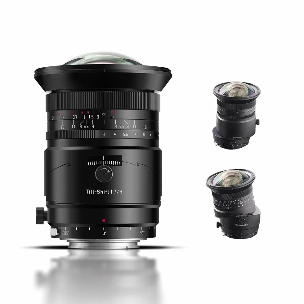 TTARTISAN Tilt-Shift 17 mm f4 E, Tilt Shift Full Frame 17 mm f/4 Ręczna regulacja ostrości, obiektyw Prime do montażu FE (E-Mount)